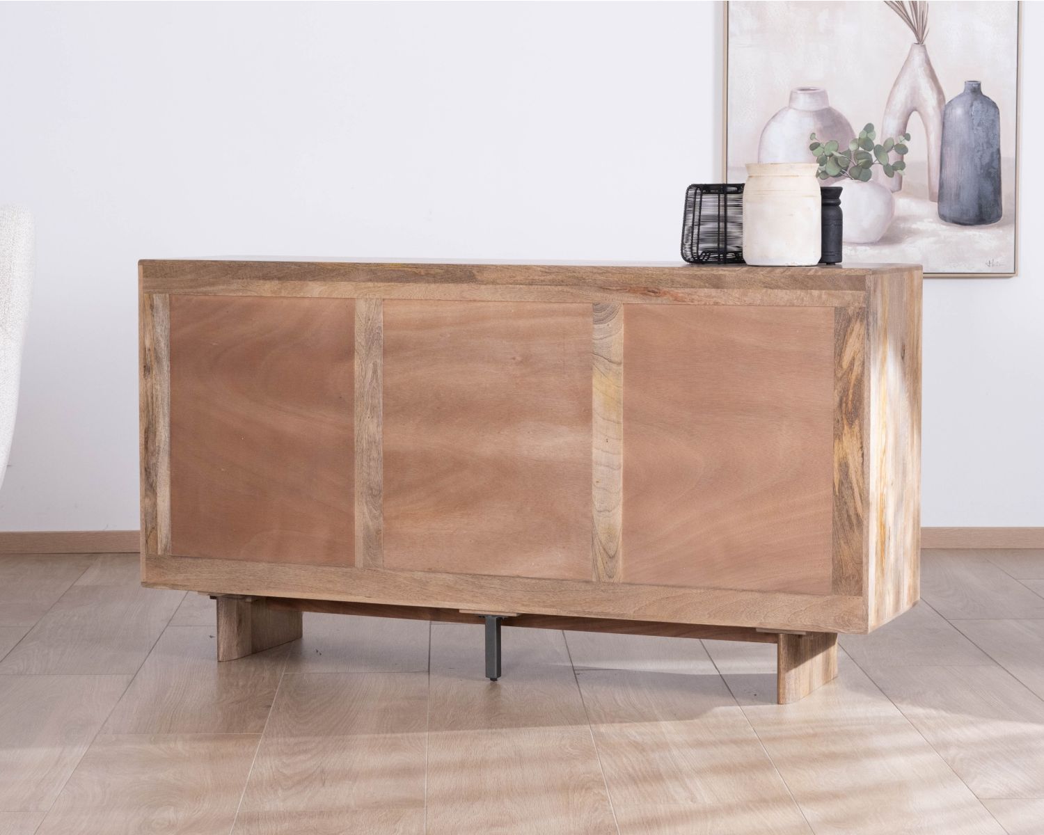 Commode 9 tiroirs en bois massif de manguier "Geta" Style Japandi