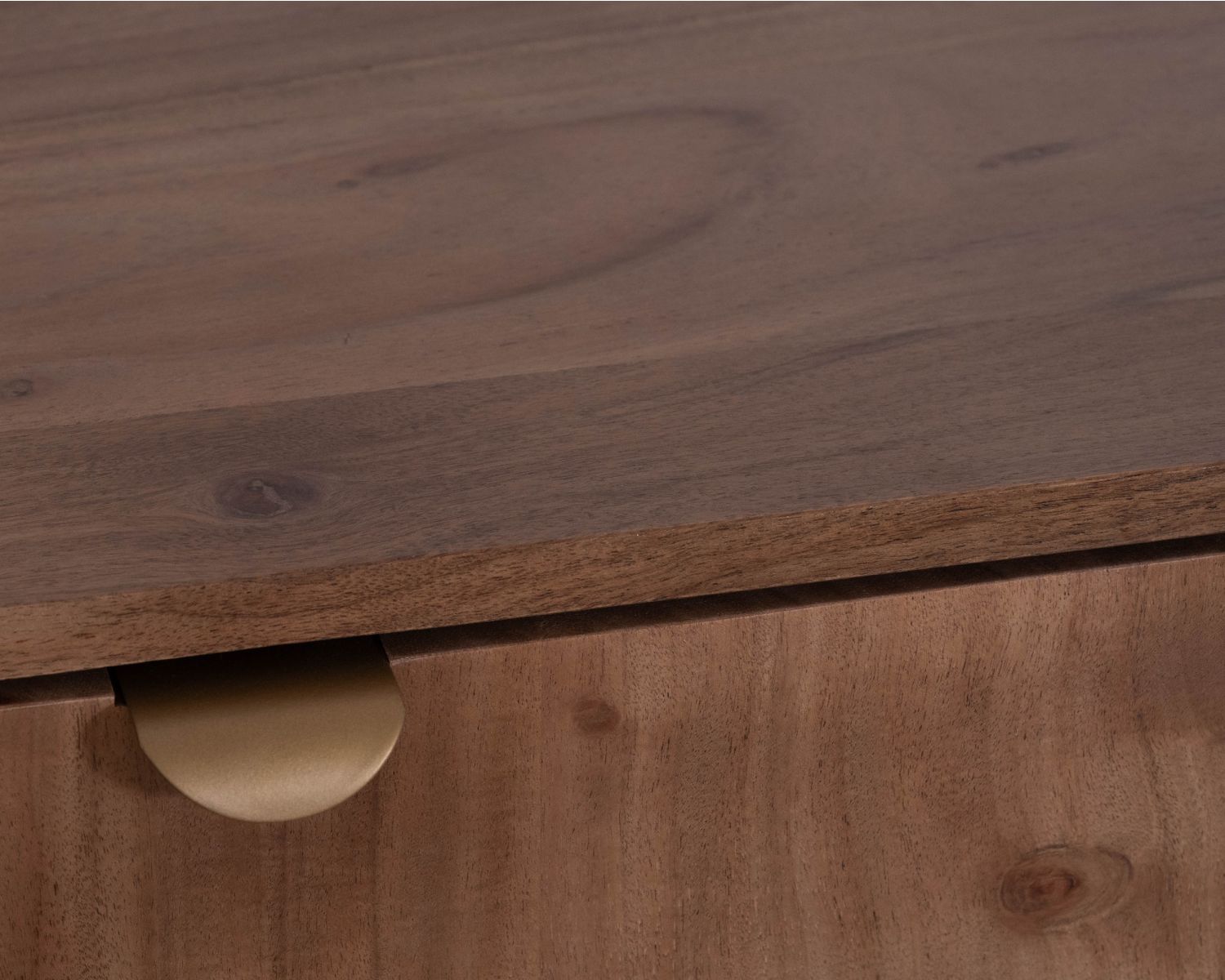 Buffet en acacia massif "Yona" 4 portes design épuré