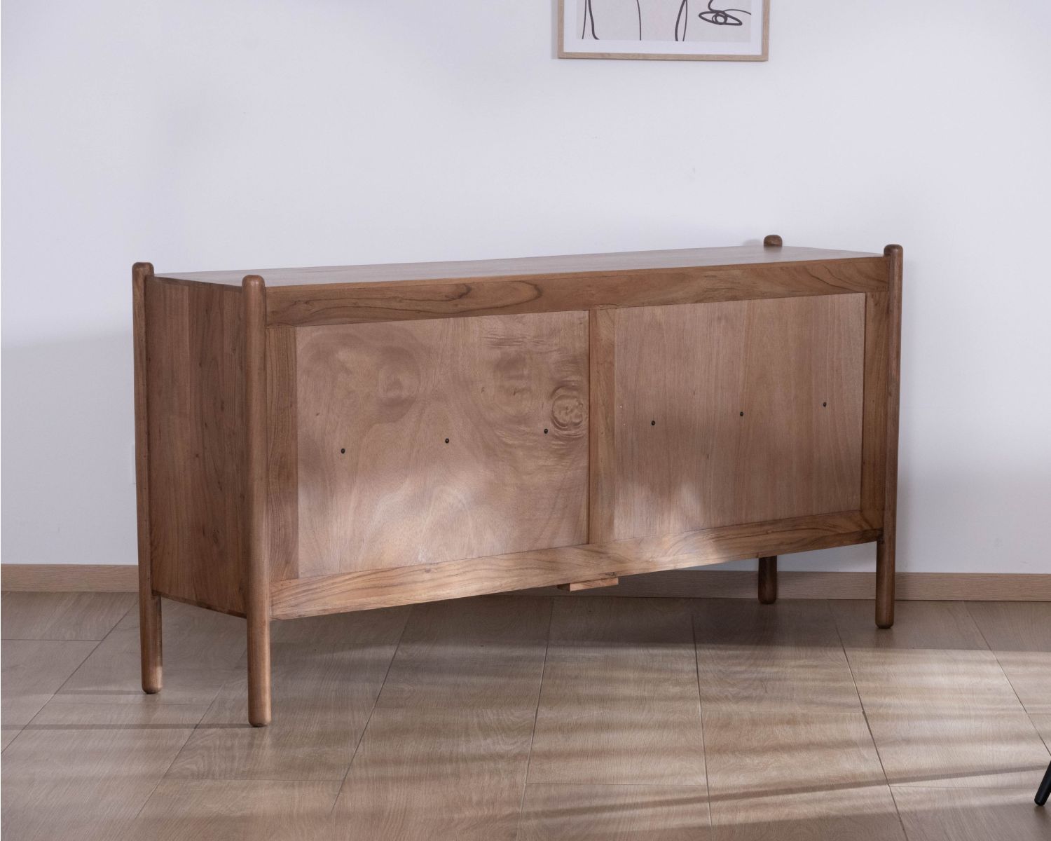 Buffet en acacia massif "Yona" 4 portes design épuré