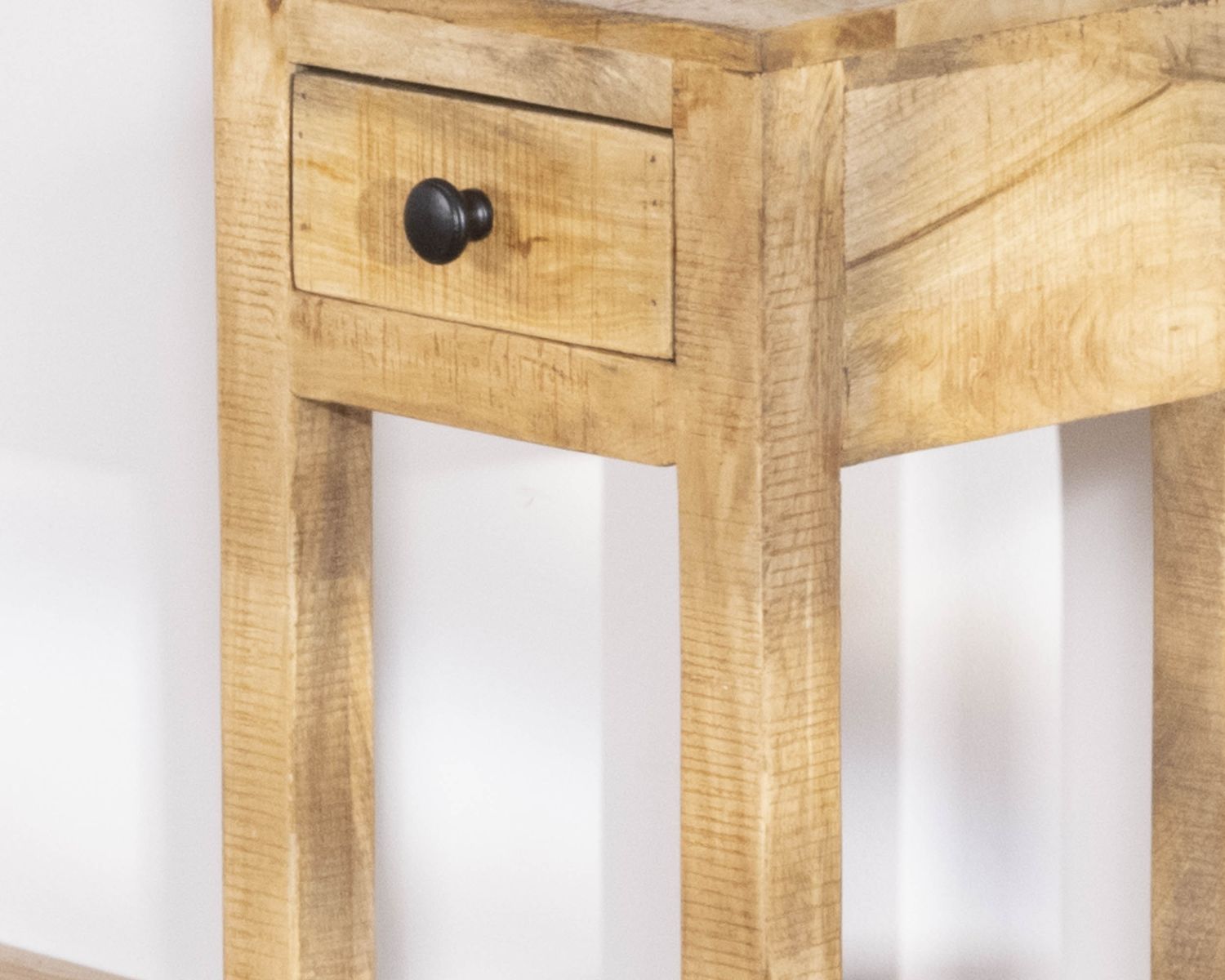 Table de chevet structure ouverte et 1 tiroir "Manoha" en manguier H 60 cm