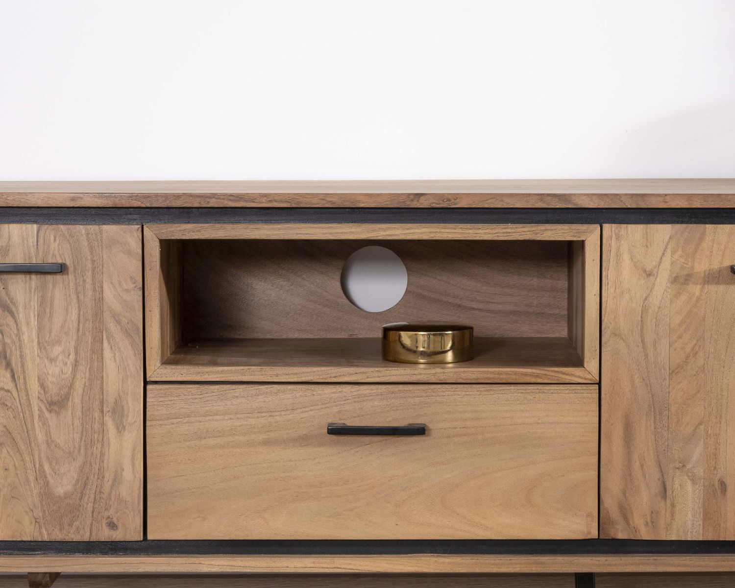 Meuble télé industriel en acacia 180 cm "Baltik"