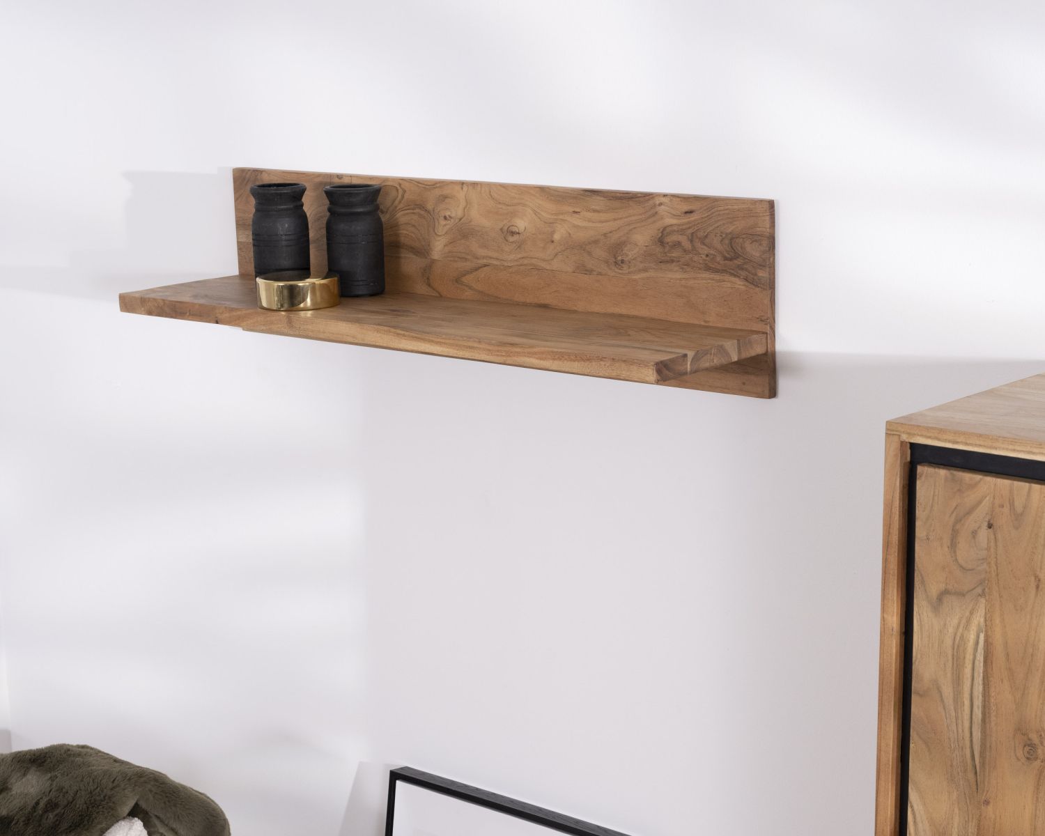 Etagère minimaliste en acacia "Baltik" 100 cm