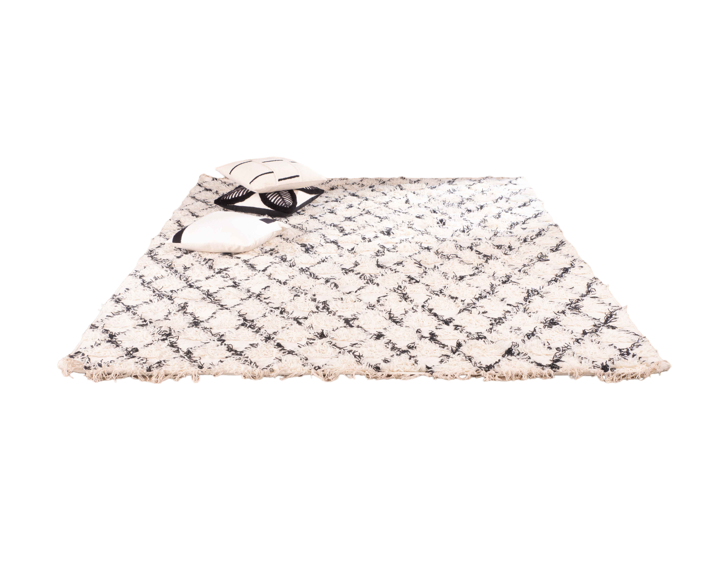 Grand tapis en coton et laine 200x300cm "Chart"