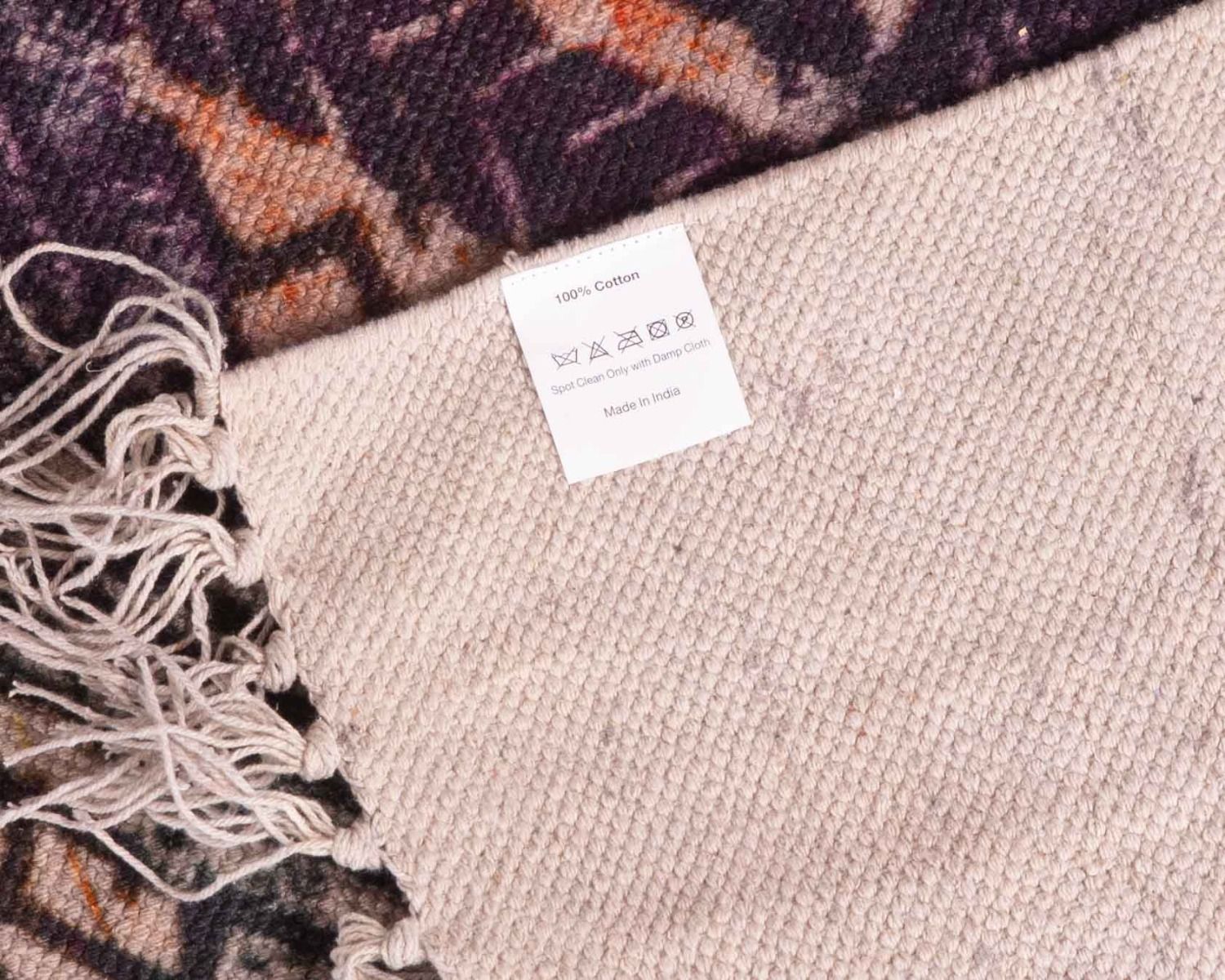 Grand tapis en coton imprimé esprit aztèque 180x270cm "Cocoon"