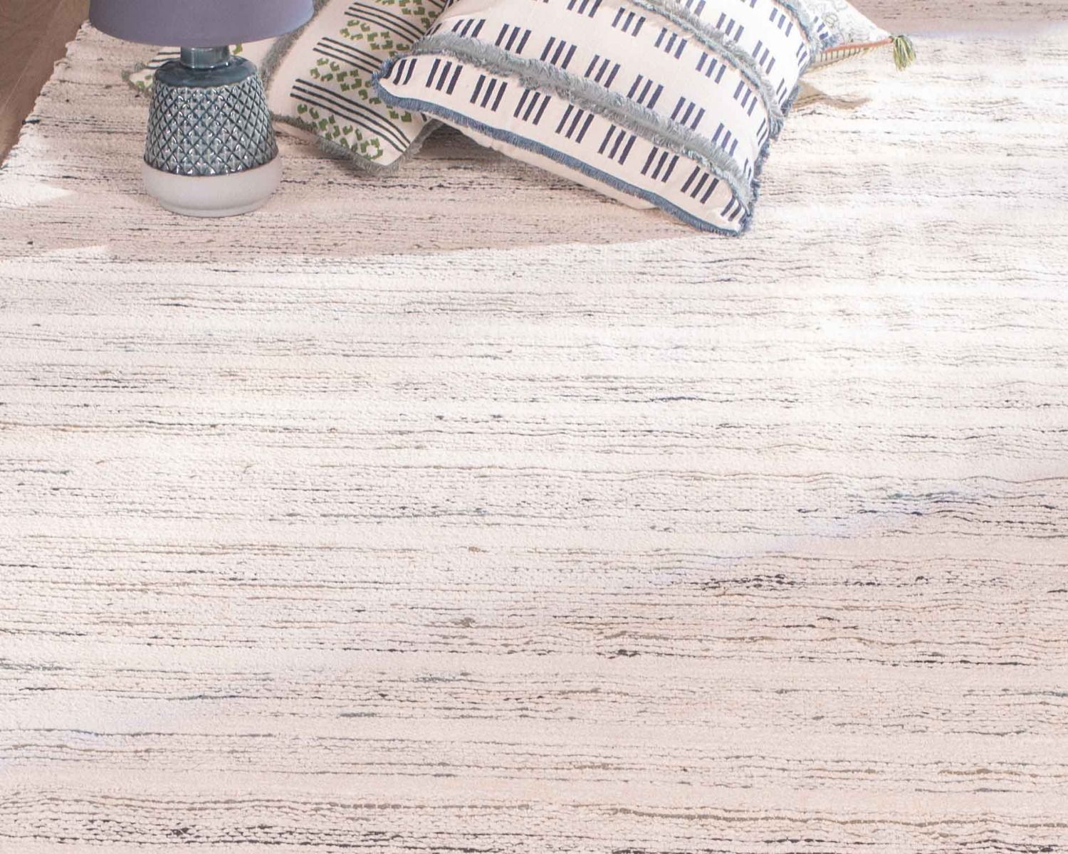 Grand tapis tissé main coton et jute "Foreign" format 300x200cm