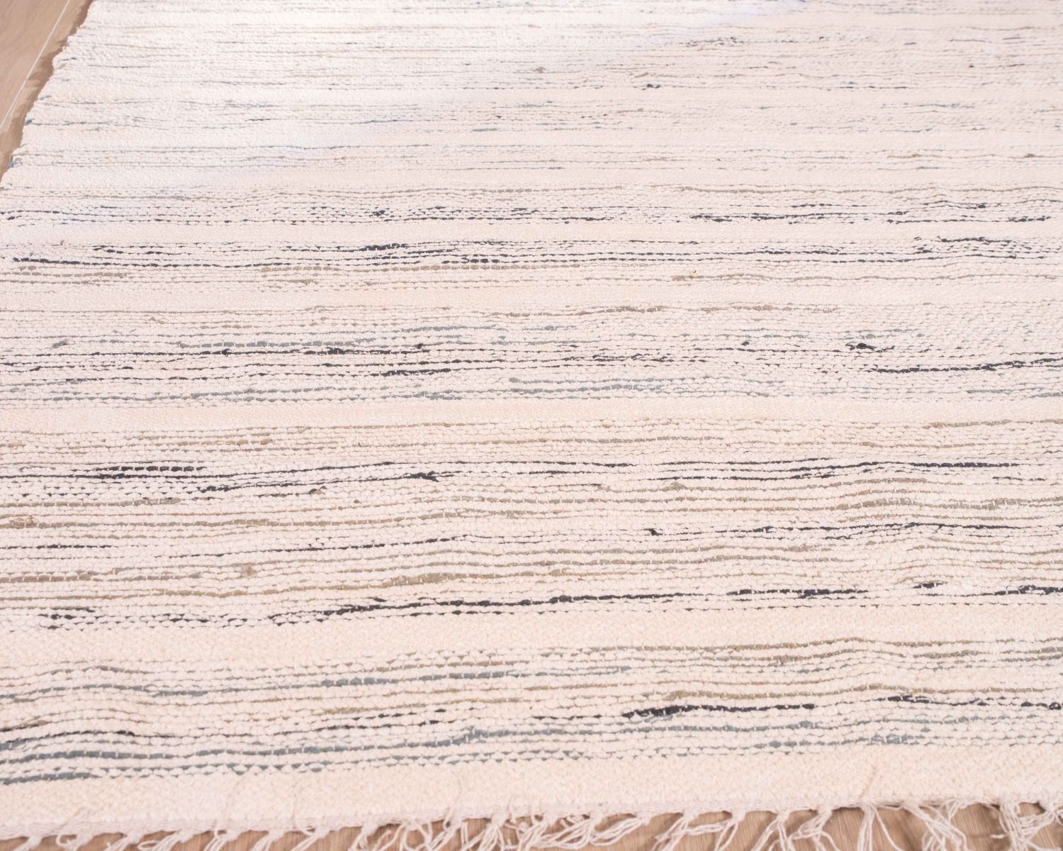 Grand tapis tissé main coton et jute "Foreign" format 300x200cm