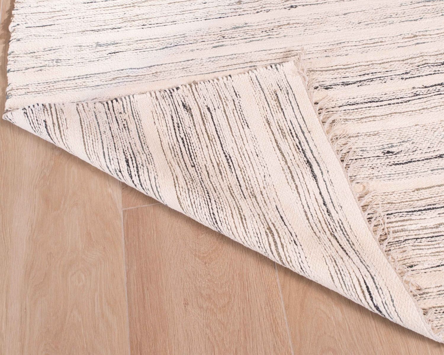 Grand tapis tissé main coton et jute "Foreign" format 300x200cm