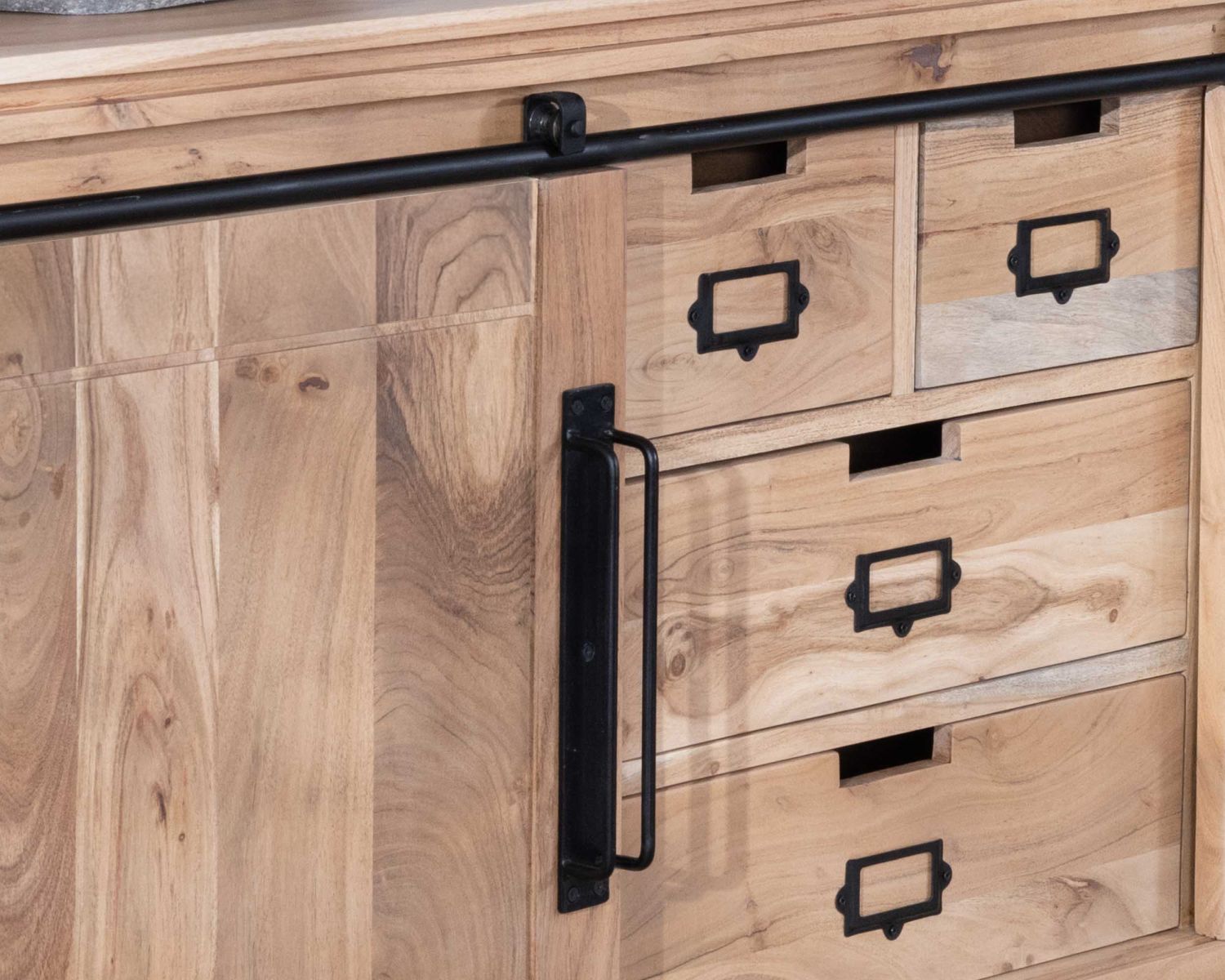 Meuble salle de bain industriel métal et bois "Montréal" 165 cm