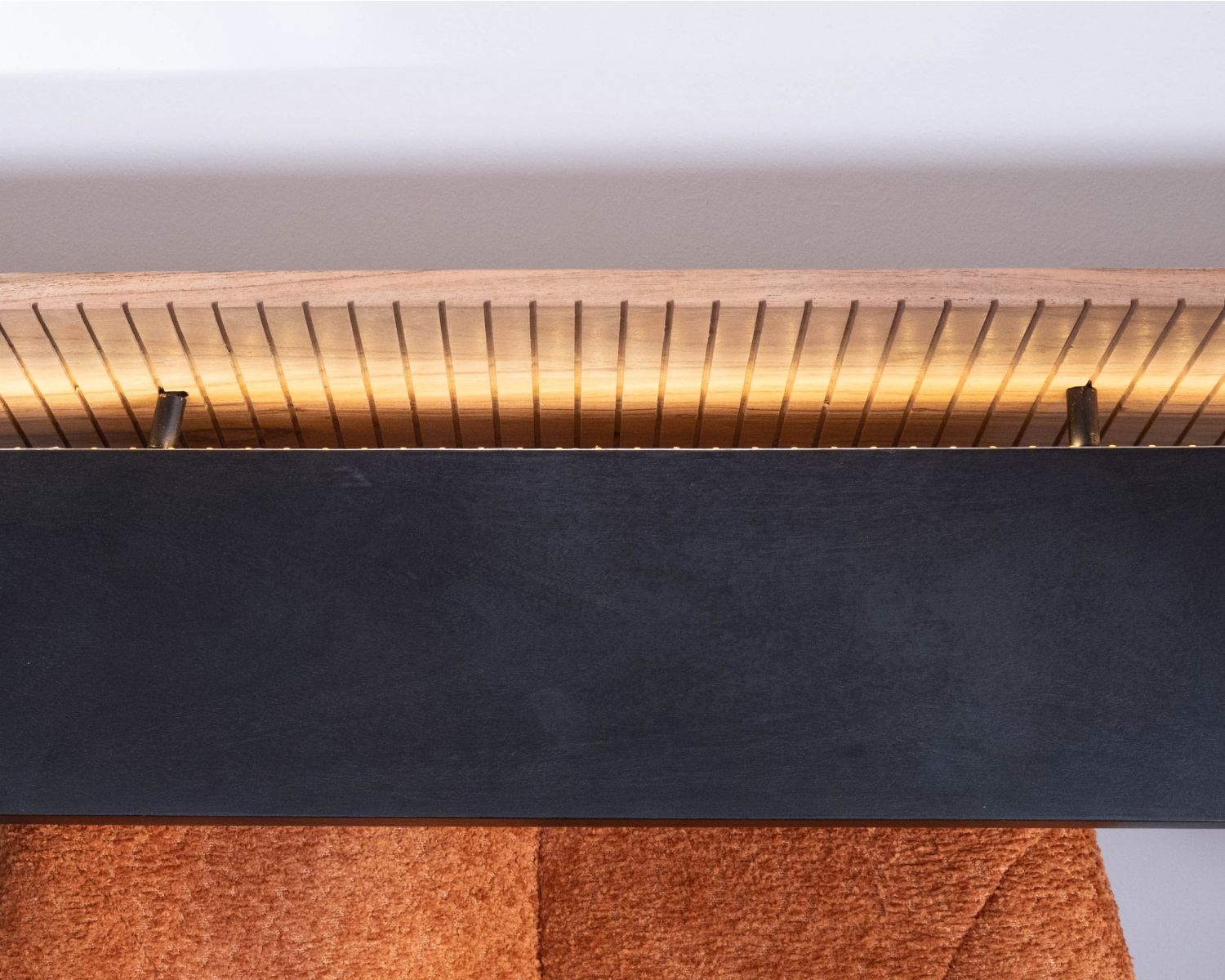 Etagère murale en acacia avec éclairage LED "Bopee"