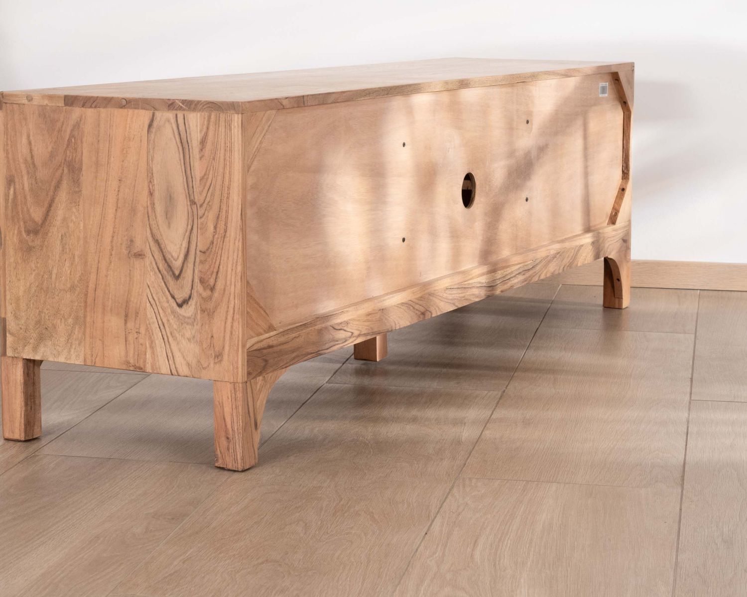 Meuble TV 160 cm style zen en acacia "Melody"