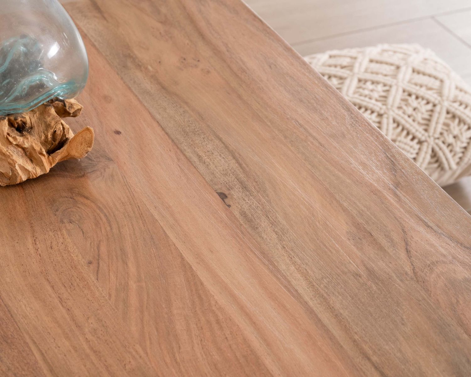 Table basse épurée en acacia style japandi "Melody"