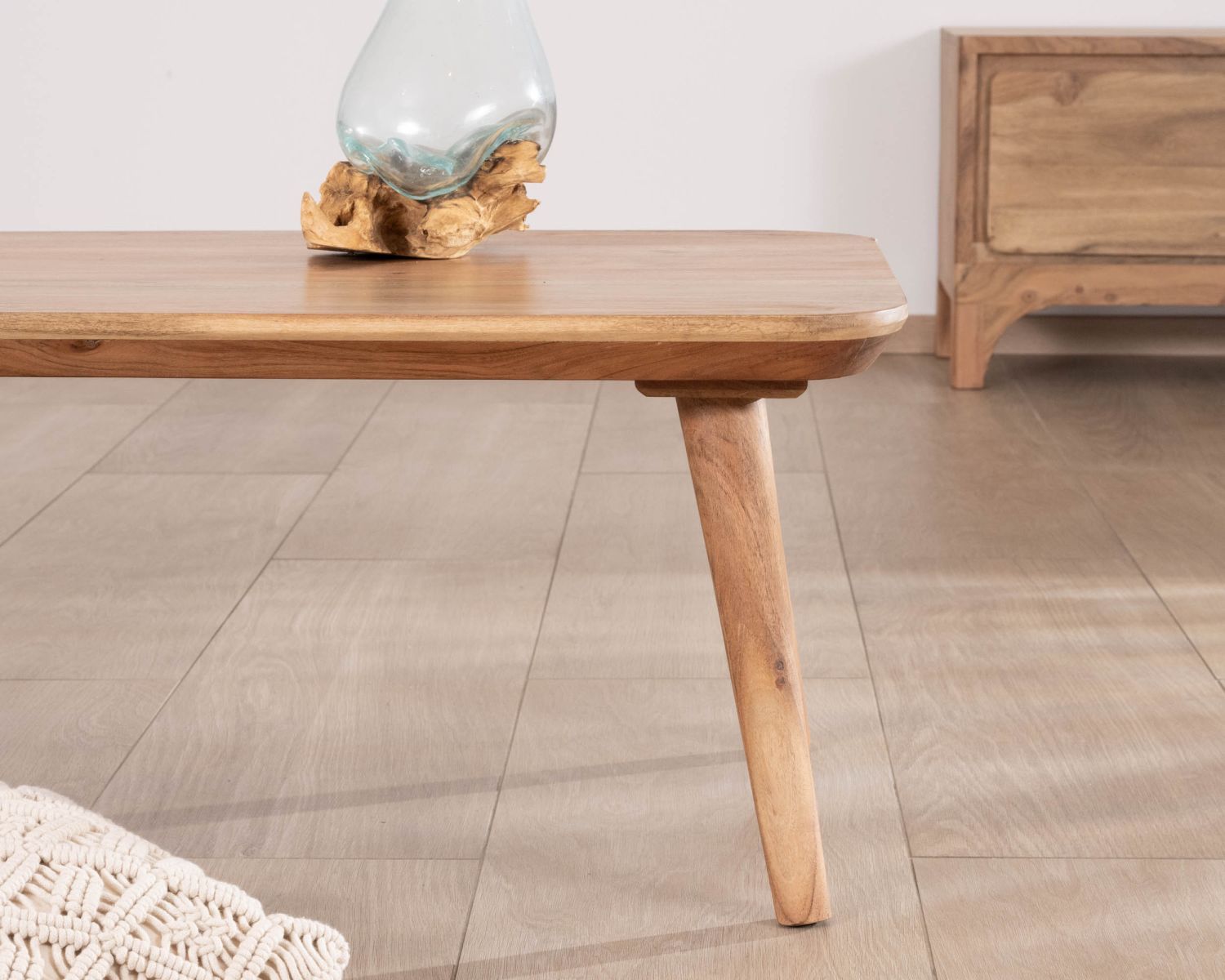 Table basse épurée en acacia style japandi "Melody"