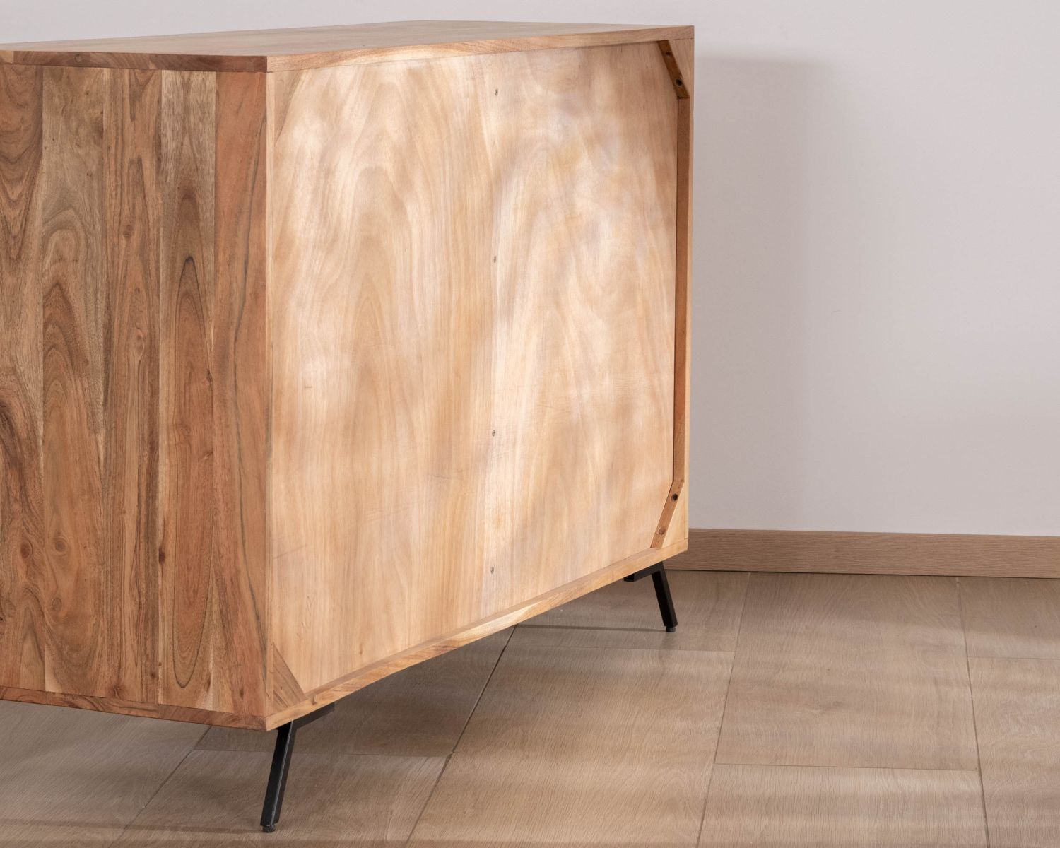 Commode rétro 8 tiroirs en acacia naturel "Spot"