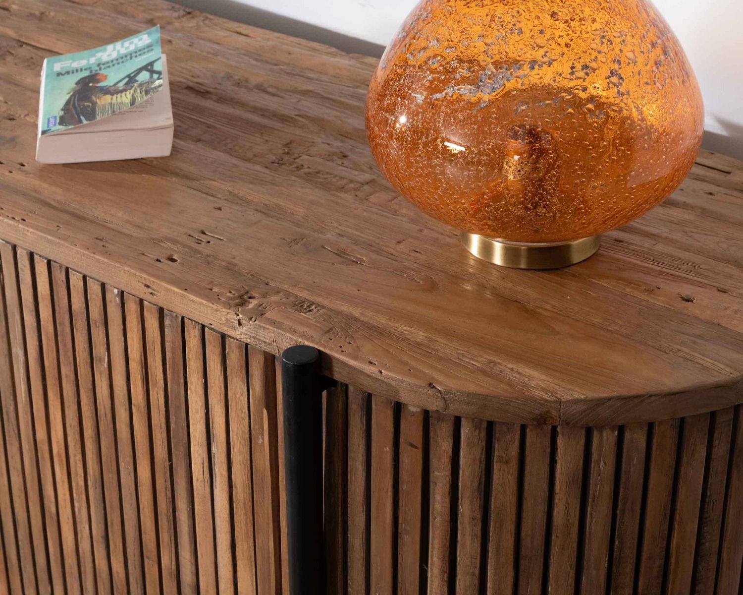 Enfilade 200 cm avec portes et tiroirs en bois exotiques "Troms"