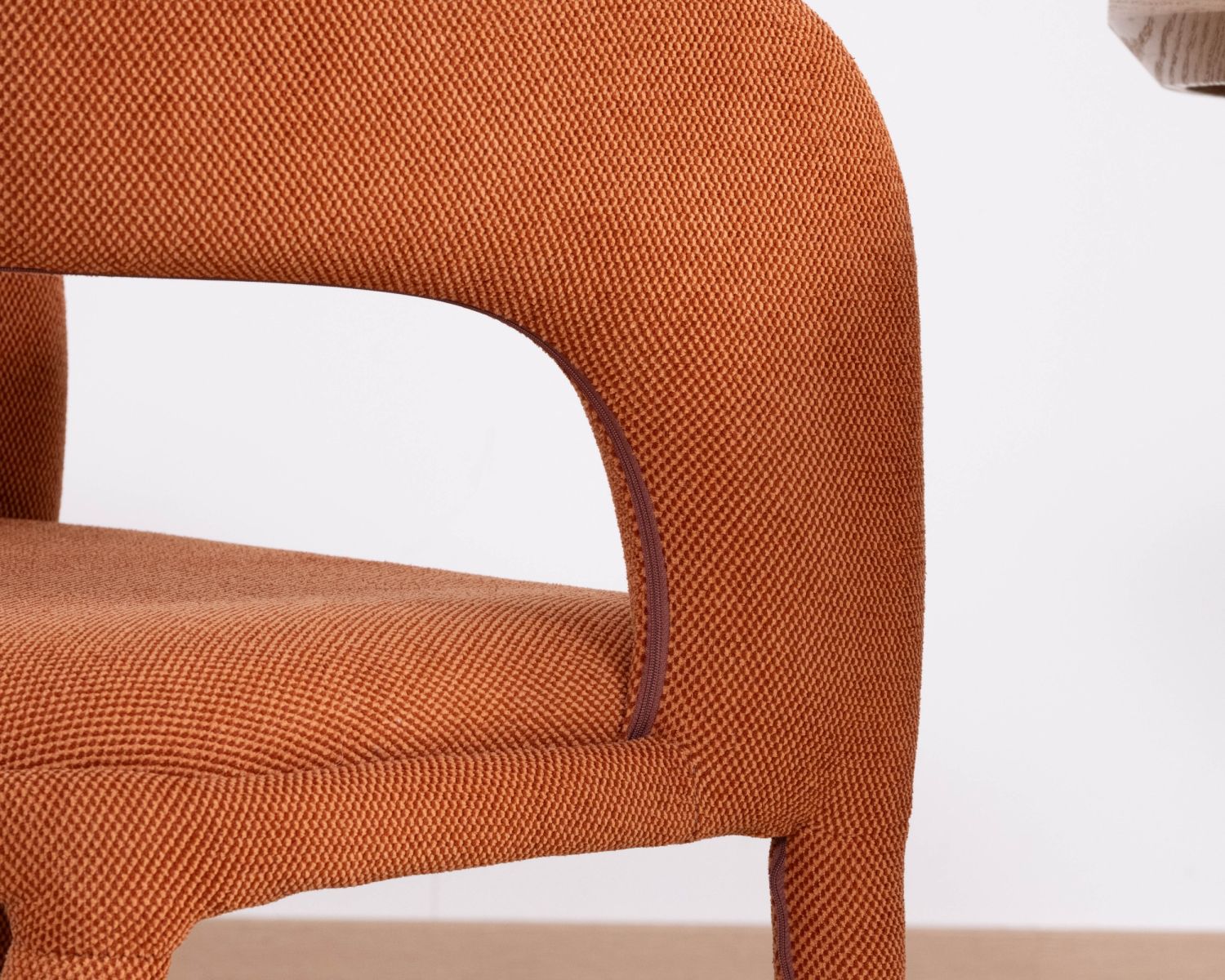 Chaise de repas design en tissu terracotta ultra confort " Amarello"