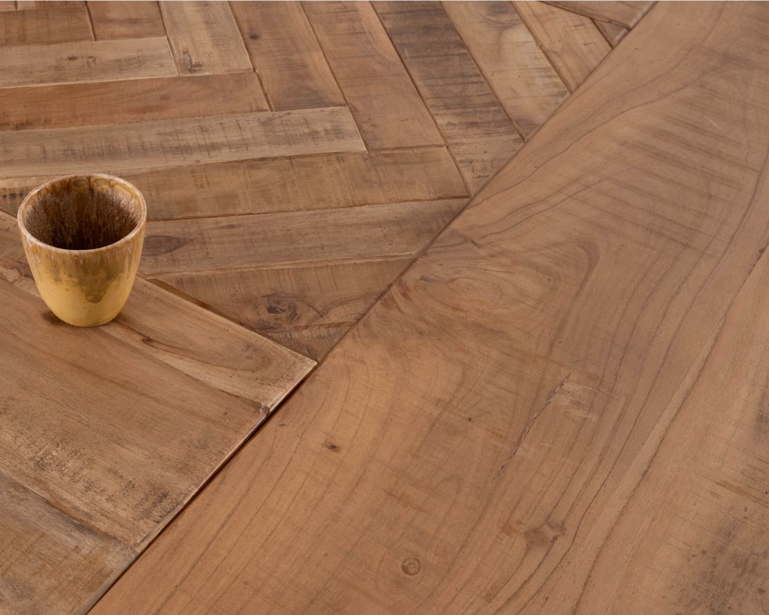 Table à manger carrée 150x150 cm "Bronx" bois et métal