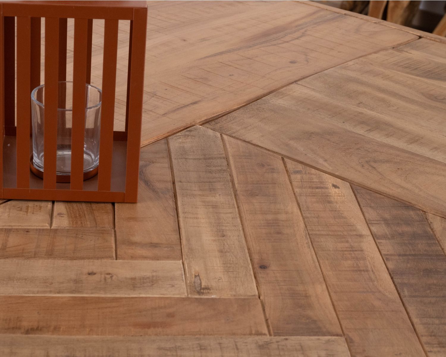 Table à manger carrée 150x150 cm "Bronx" bois et métal