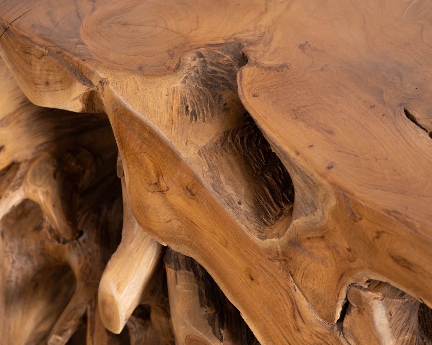 Console en racine de teck naturelle "Kanoa"