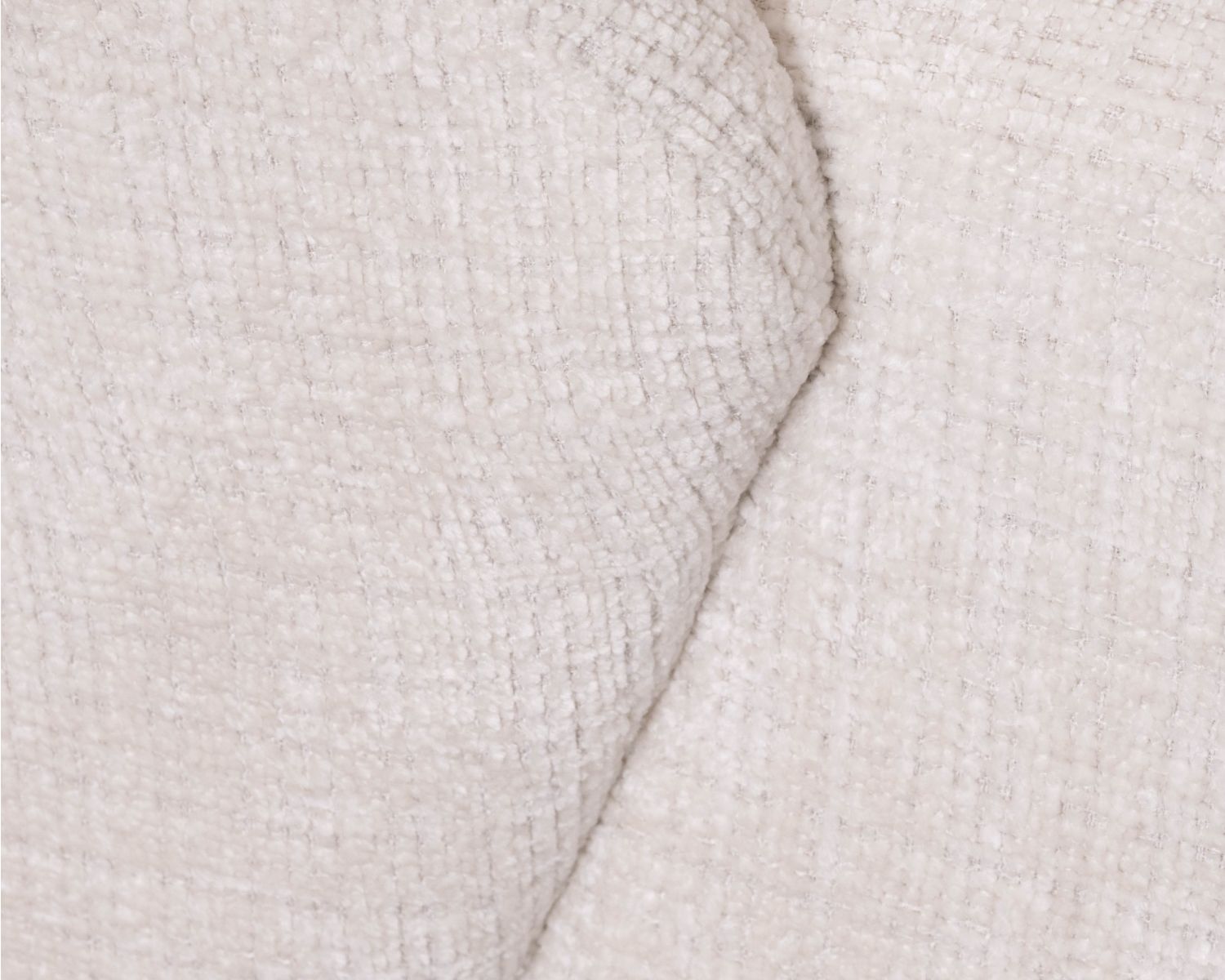 Chauffeuse pivotante 360° design épuré en tissu blanc "Marylin"