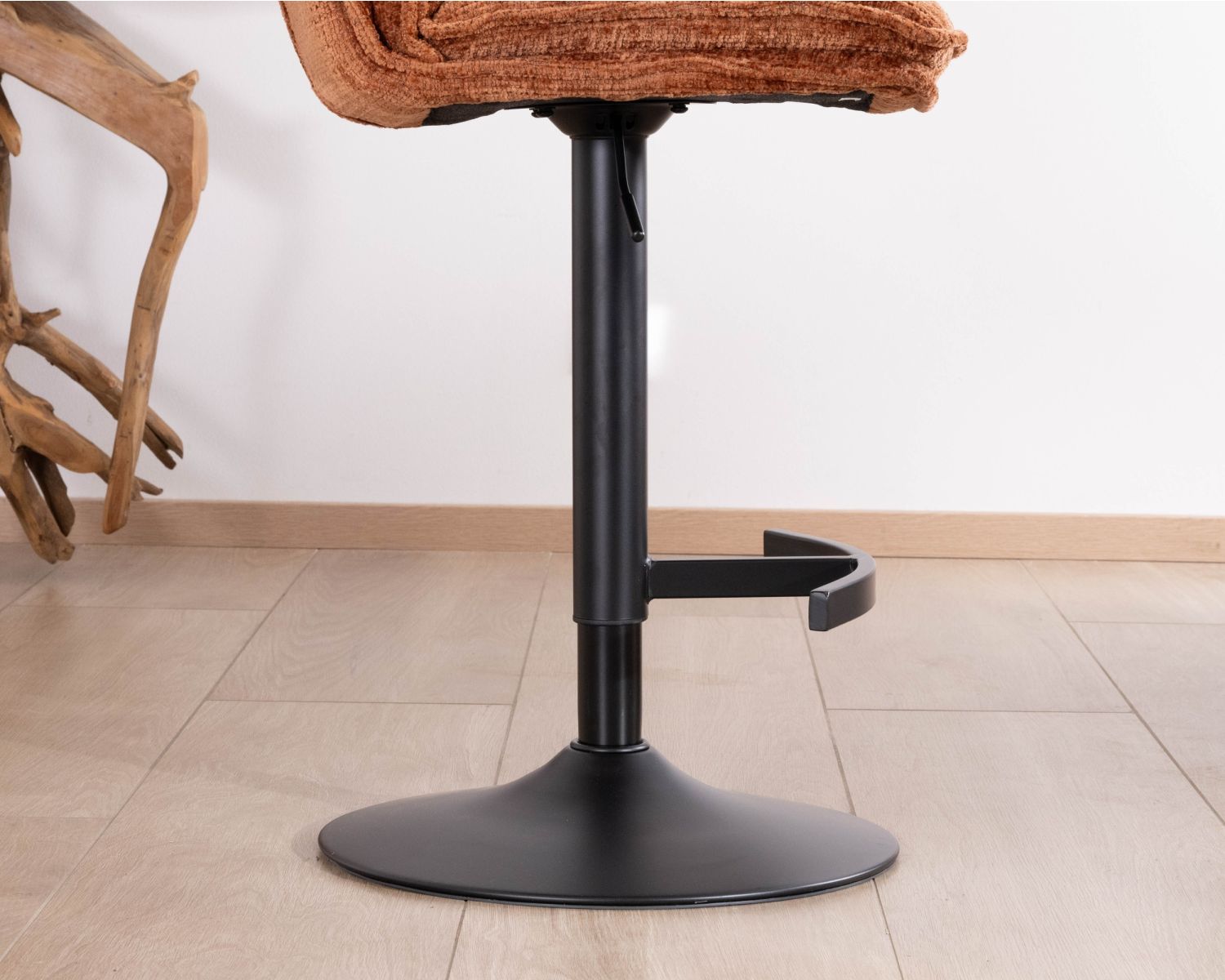 Lot de 2 chaises de bar matelassées réglables en hauteur "Topley" coloris terracotta