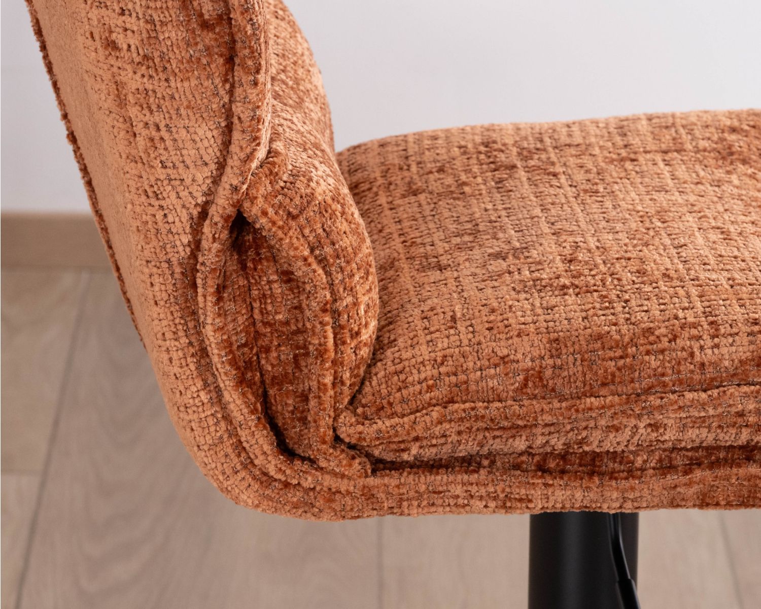 Lot de 2 chaises de bar matelassées réglables en hauteur "Topley" coloris terracotta