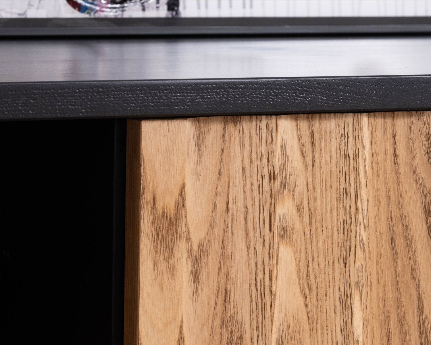 Banc TV 160 cm deux portes en frêne massif huilé "Sydney"