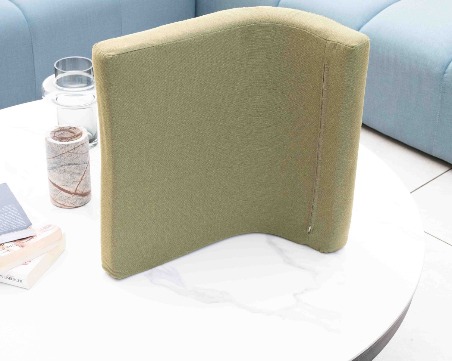 Têtière en tissu vert pour bain de soleil "Nusa Pedina"