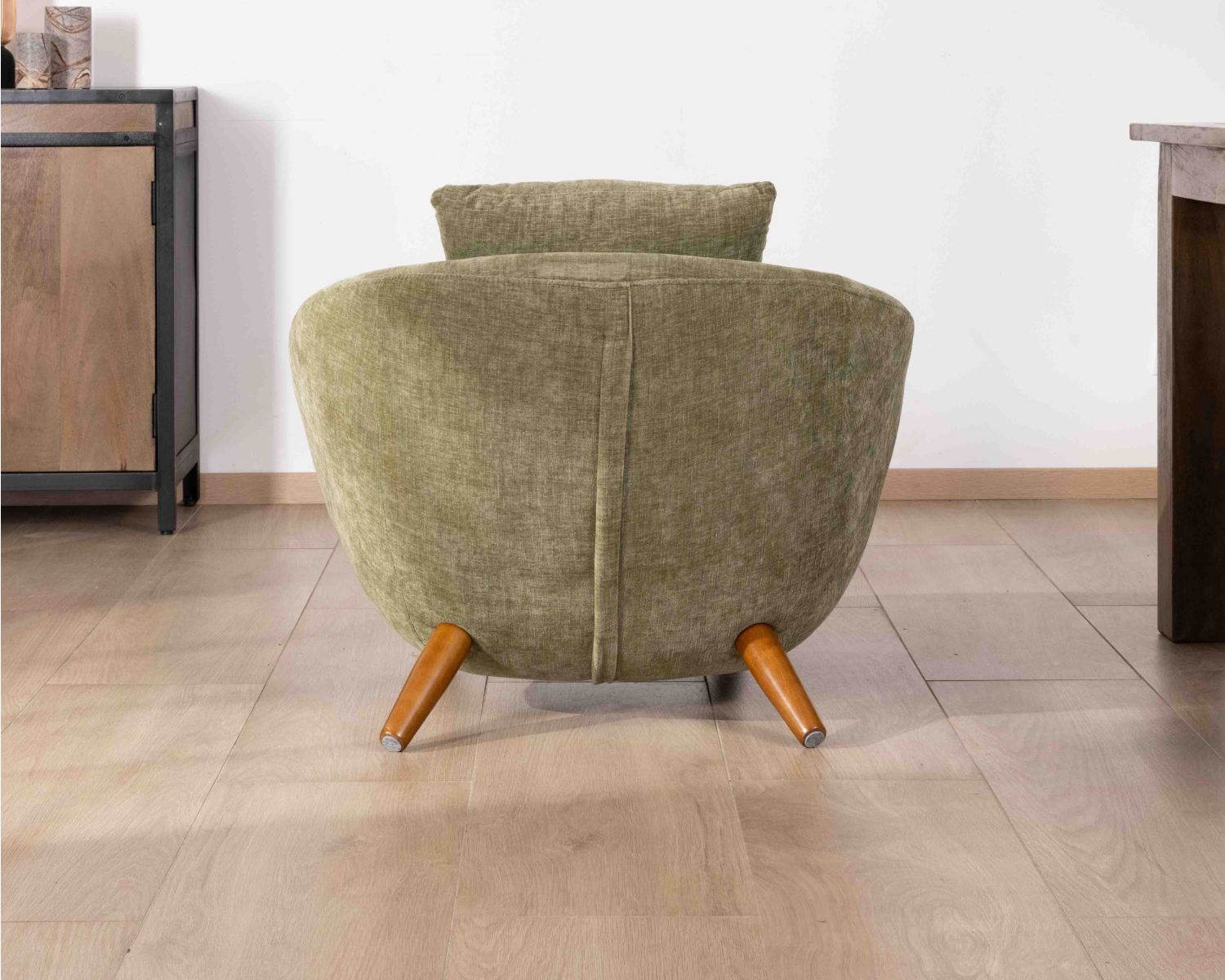 Fauteuil crapaud ultra-confort en tissu vert "Bryan"