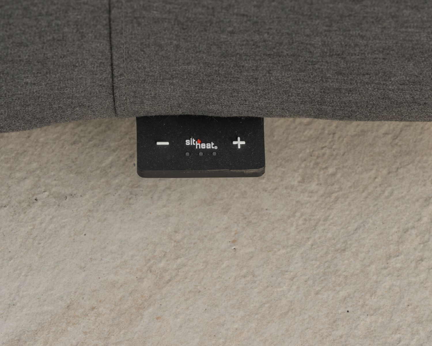 Canapé chauffant spécial extérieur en tissu anthracite "Aurora" retour à droite