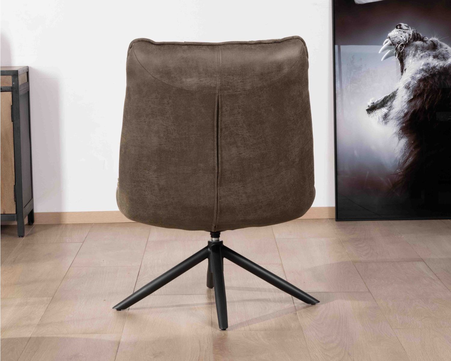 Fauteuil relax ultra-confort avec pied rotatif "Grundy" en tissu microfibre vert kaki