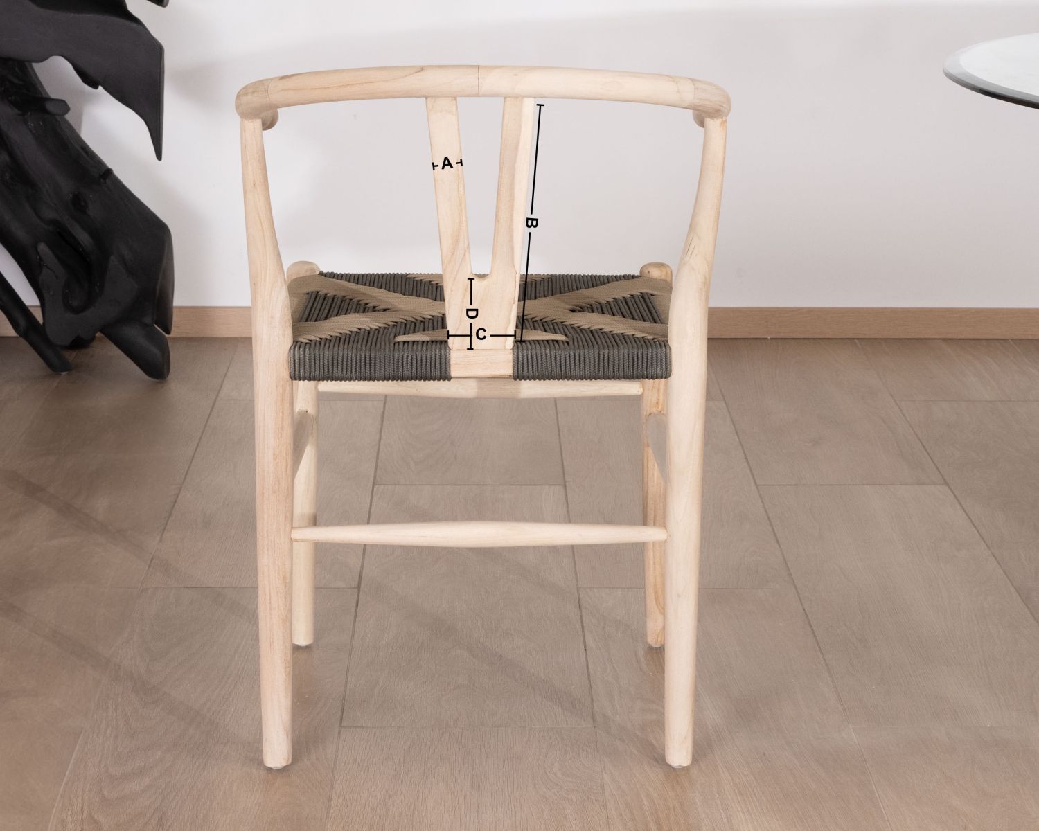 Lot de 2 chaises de repas design épuré et original "Exo'teak" en teck recyclé