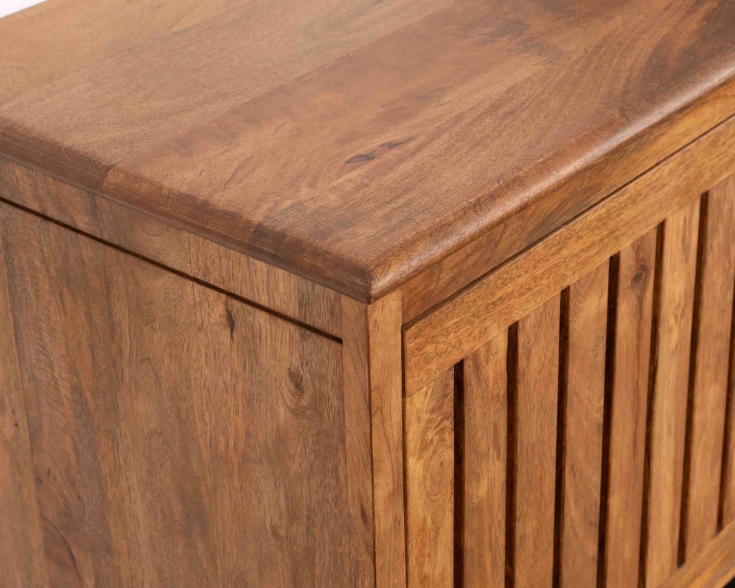 Meuble sous vasque à suspendre 90 cm "Bulle" en manguier foncé