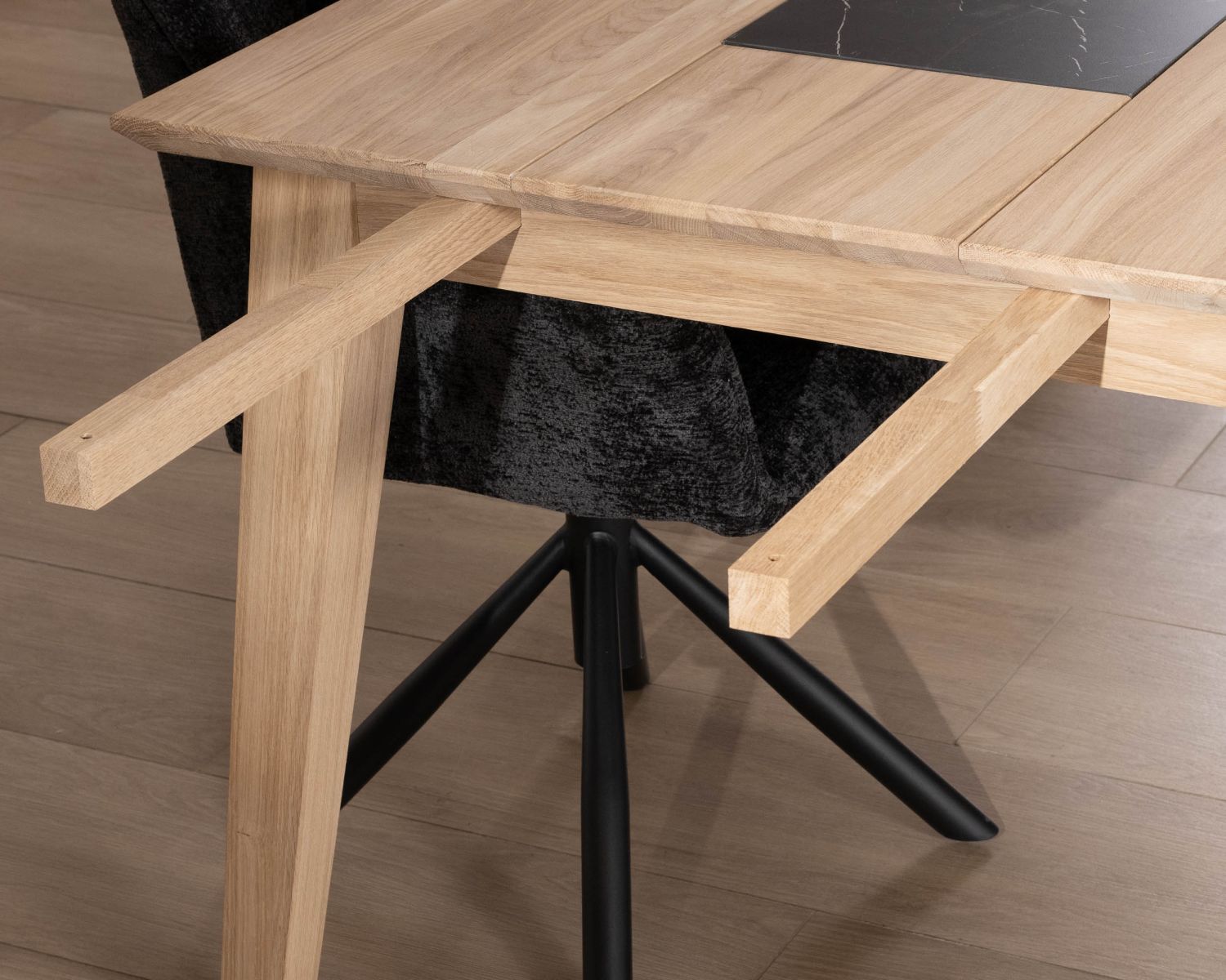 Allonge en chêne blanchi pour table de salle à manger 180 cm "Storia"