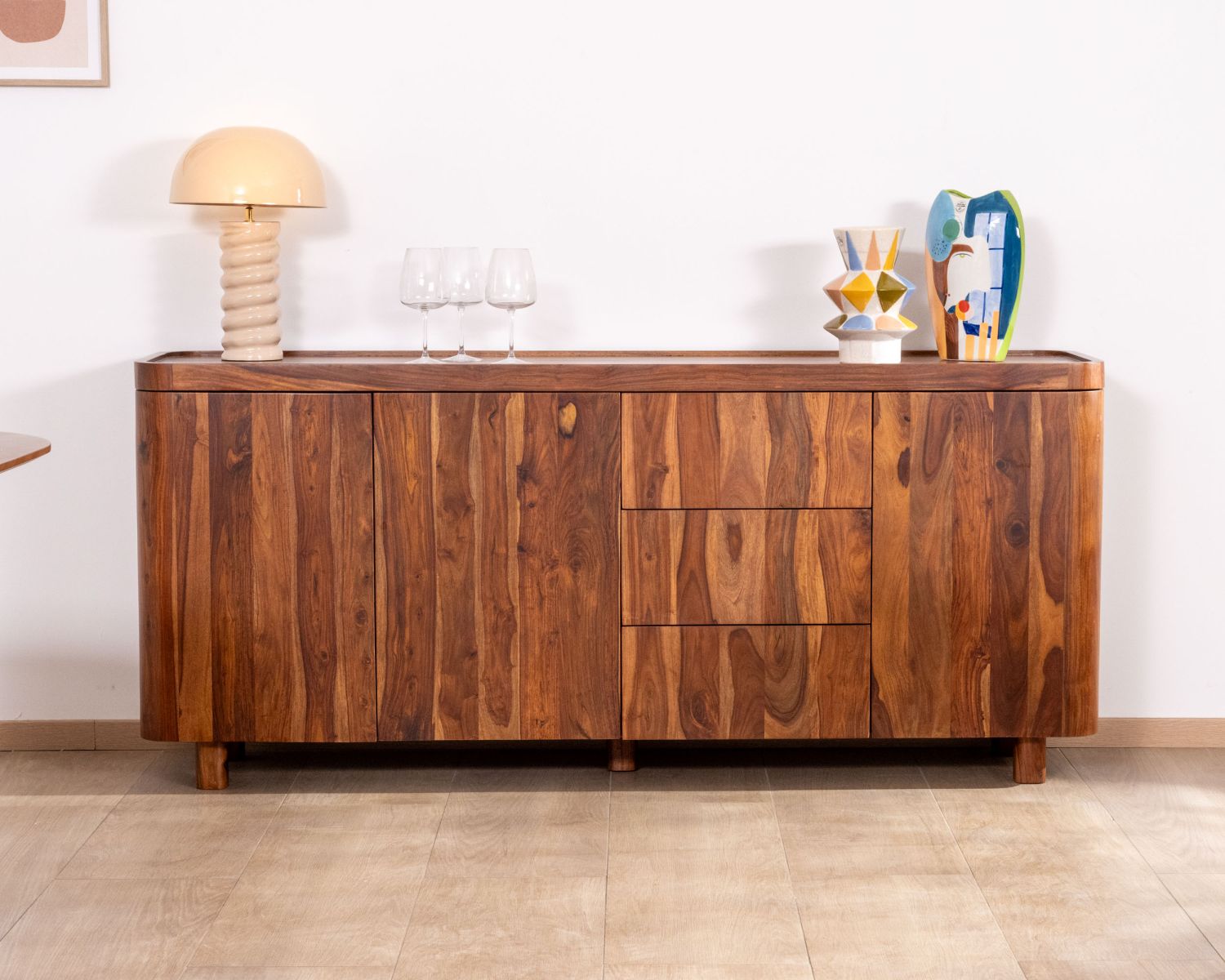 Grand bahut 180 cm en bois de palissandre "Rosewood"