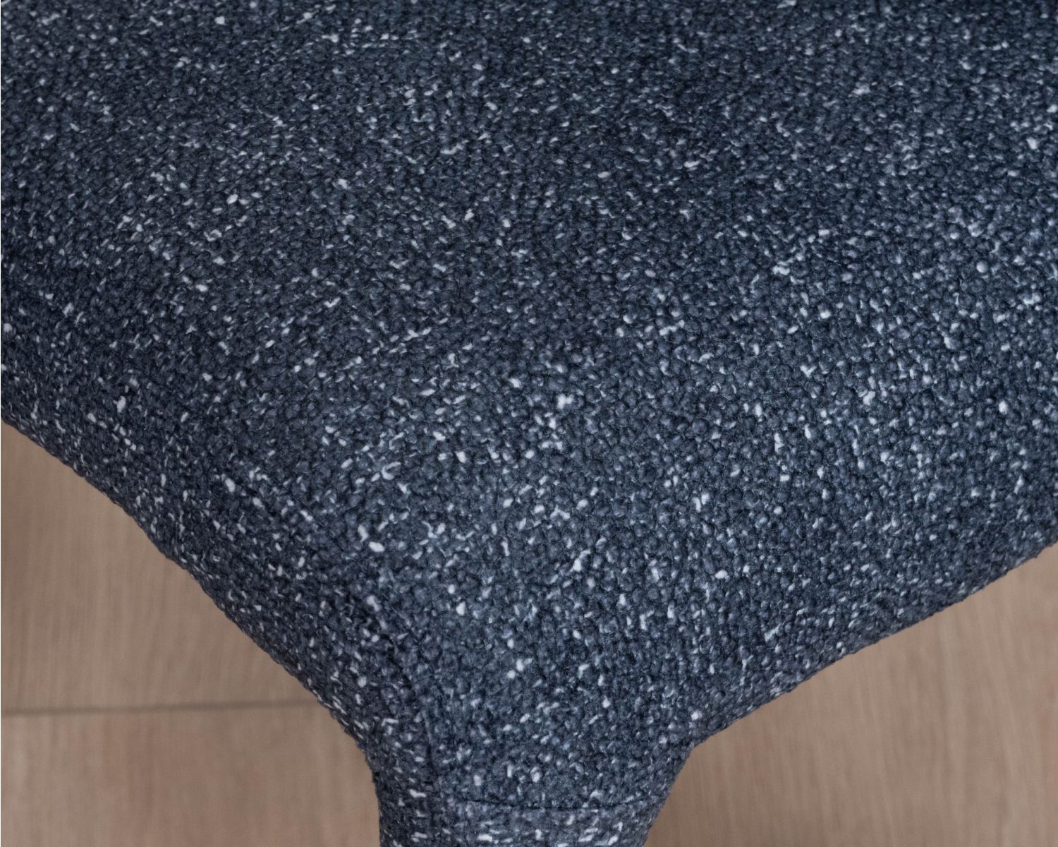 Lot de 2 chaises de repas design sculptural en tissu bleu foncé "Milano"