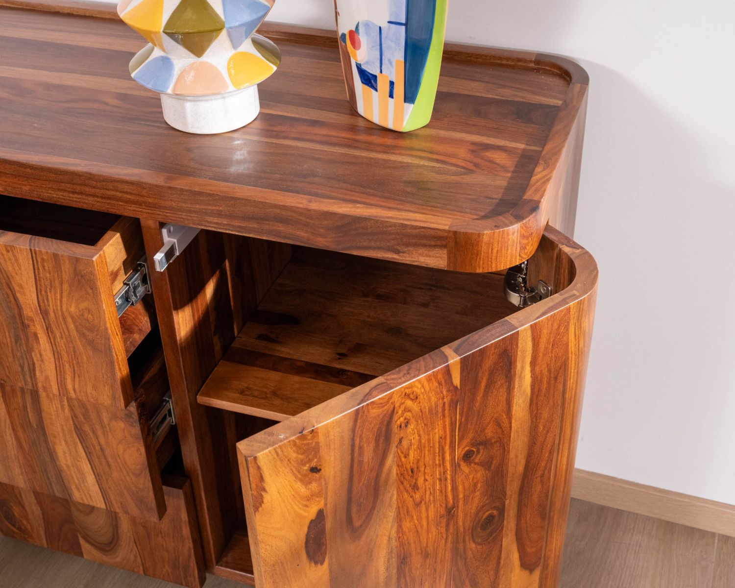 Grand bahut 180 cm en bois de palissandre "Rosewood"