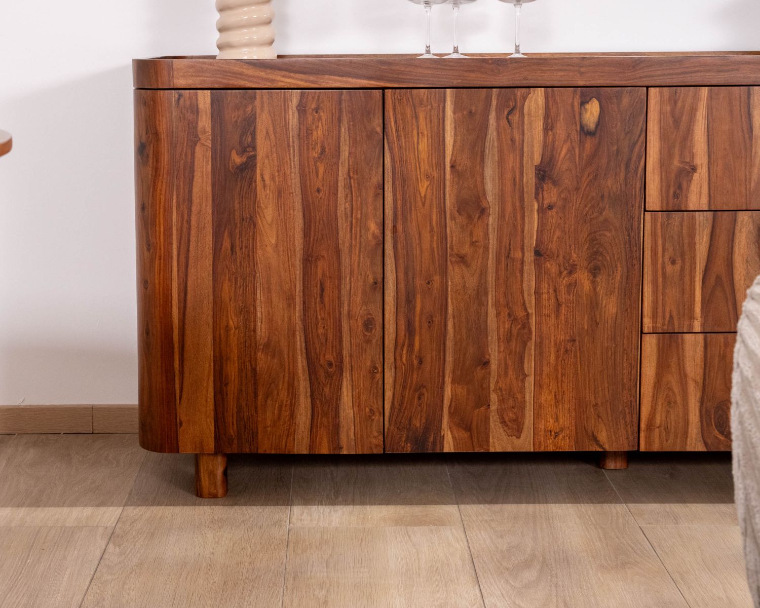 Grand bahut 180 cm en bois de palissandre "Rosewood"