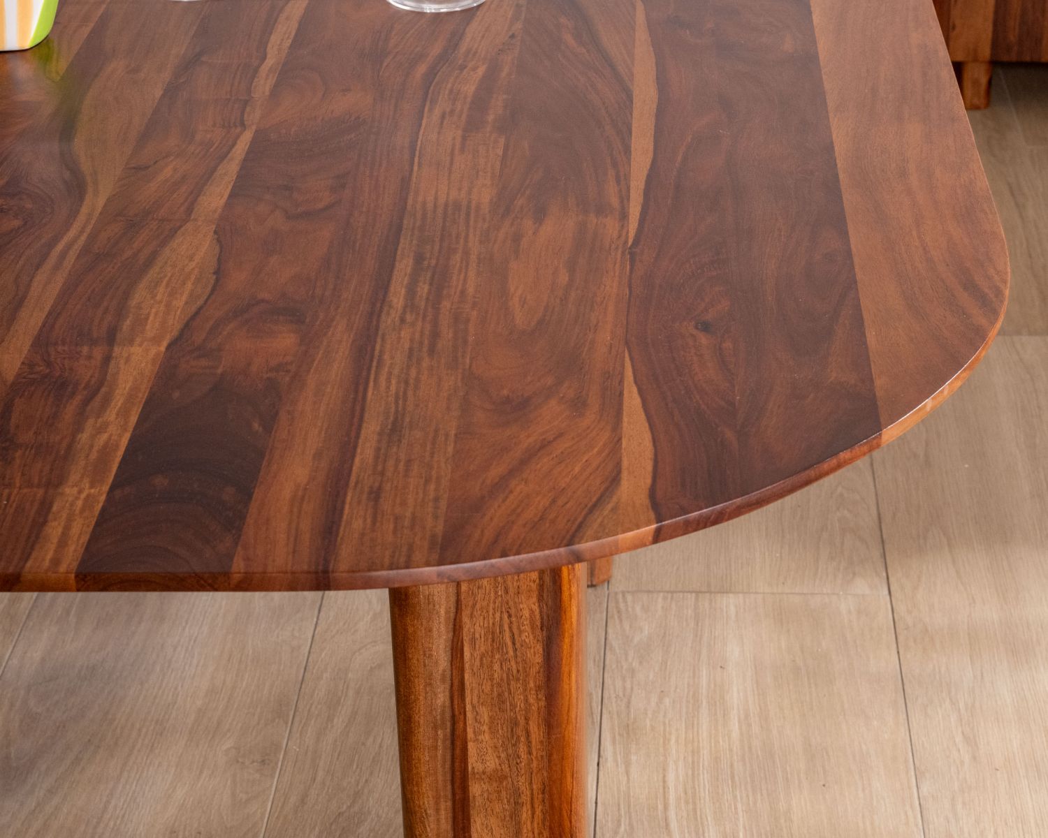 Table de salle à manger carrée en palissandre "Rosewood" 150 cm design rétro