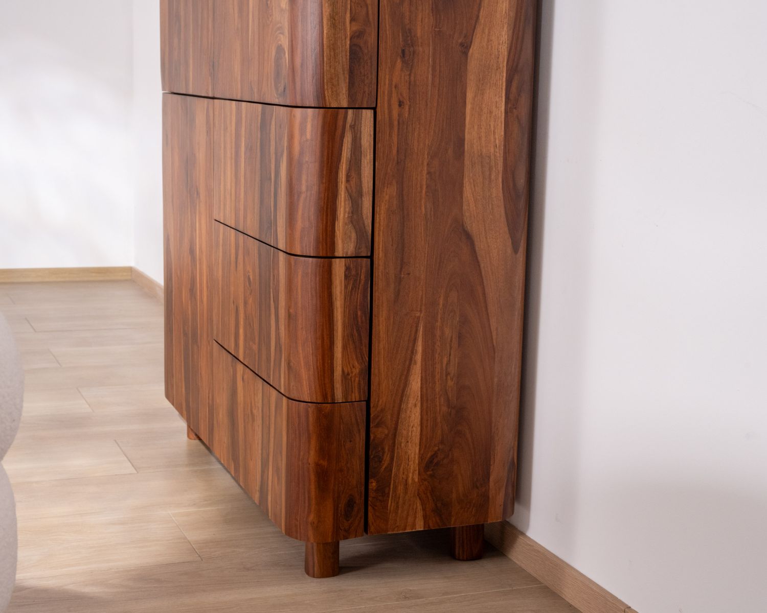 Vaisselier en palissandre 3 portes et tiroirs "Rosewood" 120 cm