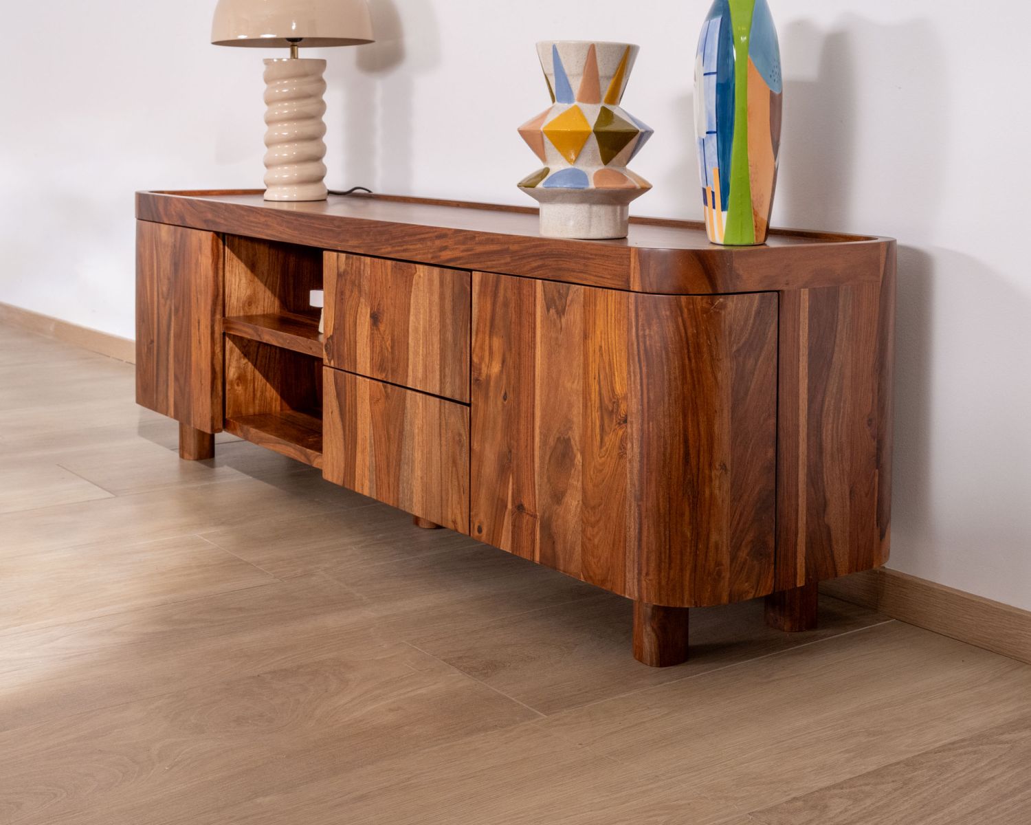 Meuble télé en palissandre "Rosewood" 160 cm