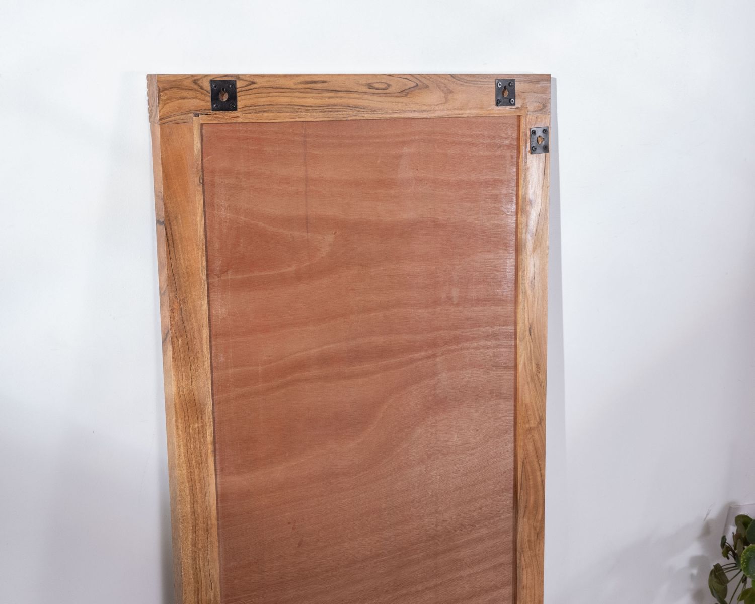 Miroir 120x70 cm cadre en acacia massif "Wendy" finition striée