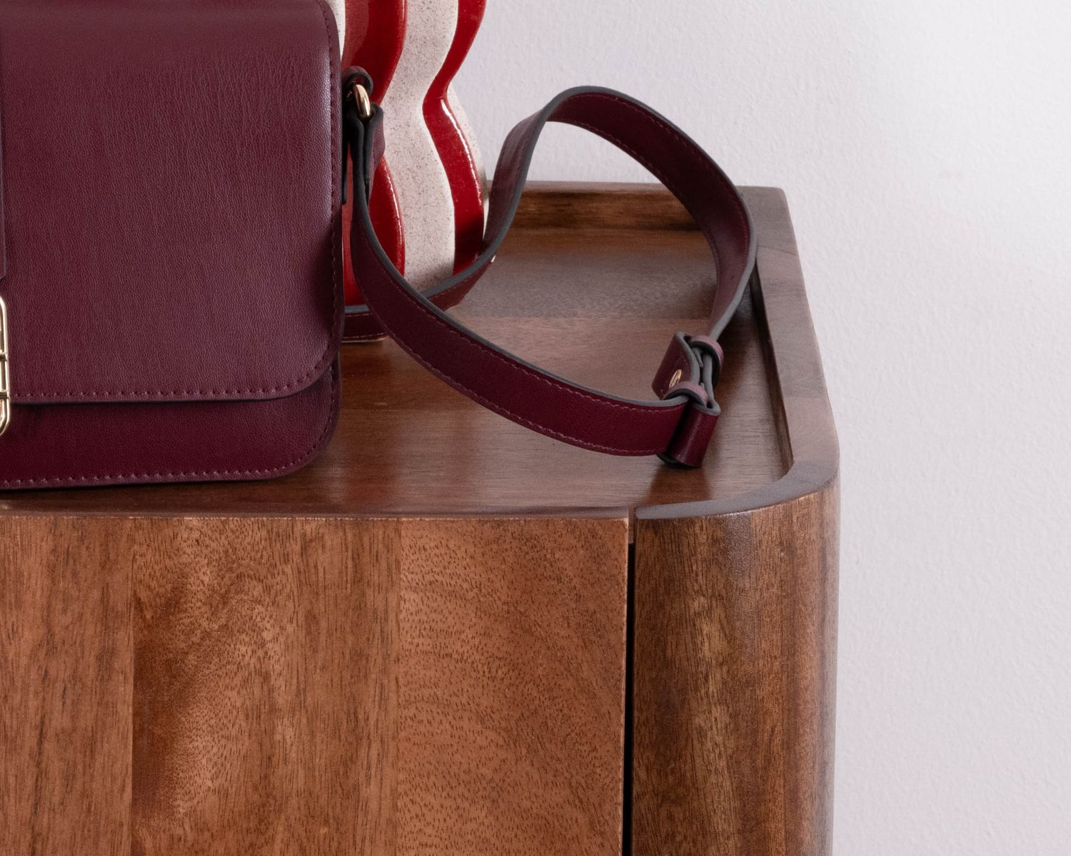 Buffet enfilade 4 portes 200 cm en manguier massif foncé "Malaké" style Japandi