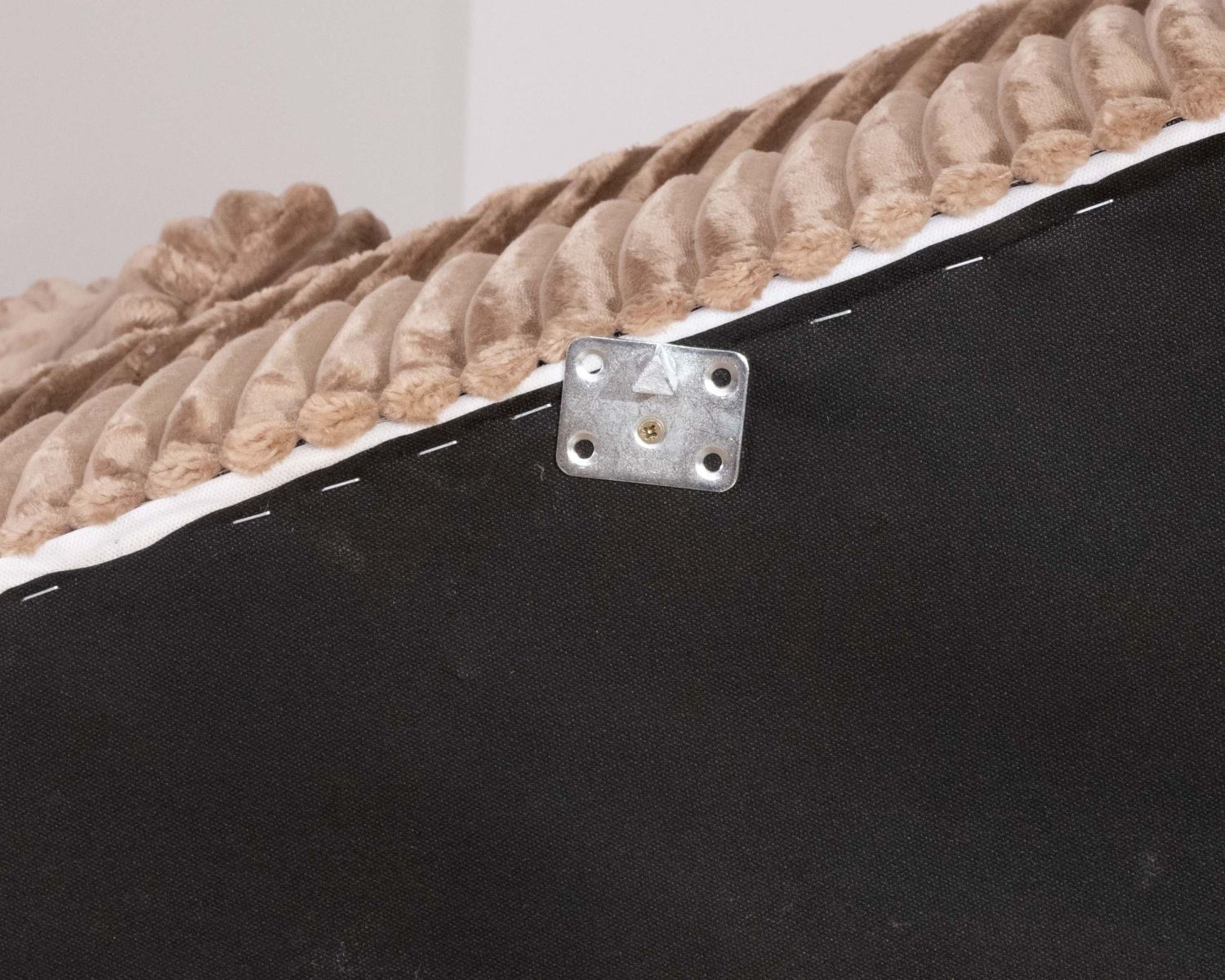 Elément d'angle pour canapé modulaire camel en velours larges côtes "Kédusa"