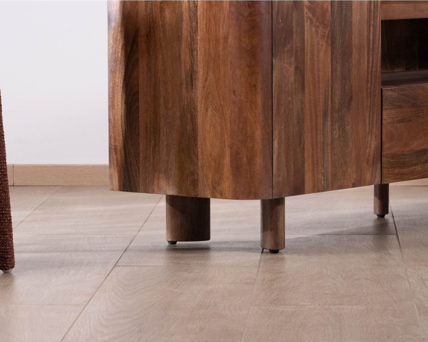 Meuble TV 175 cm en manguier massif style contemporain minimaliste "Malaké"