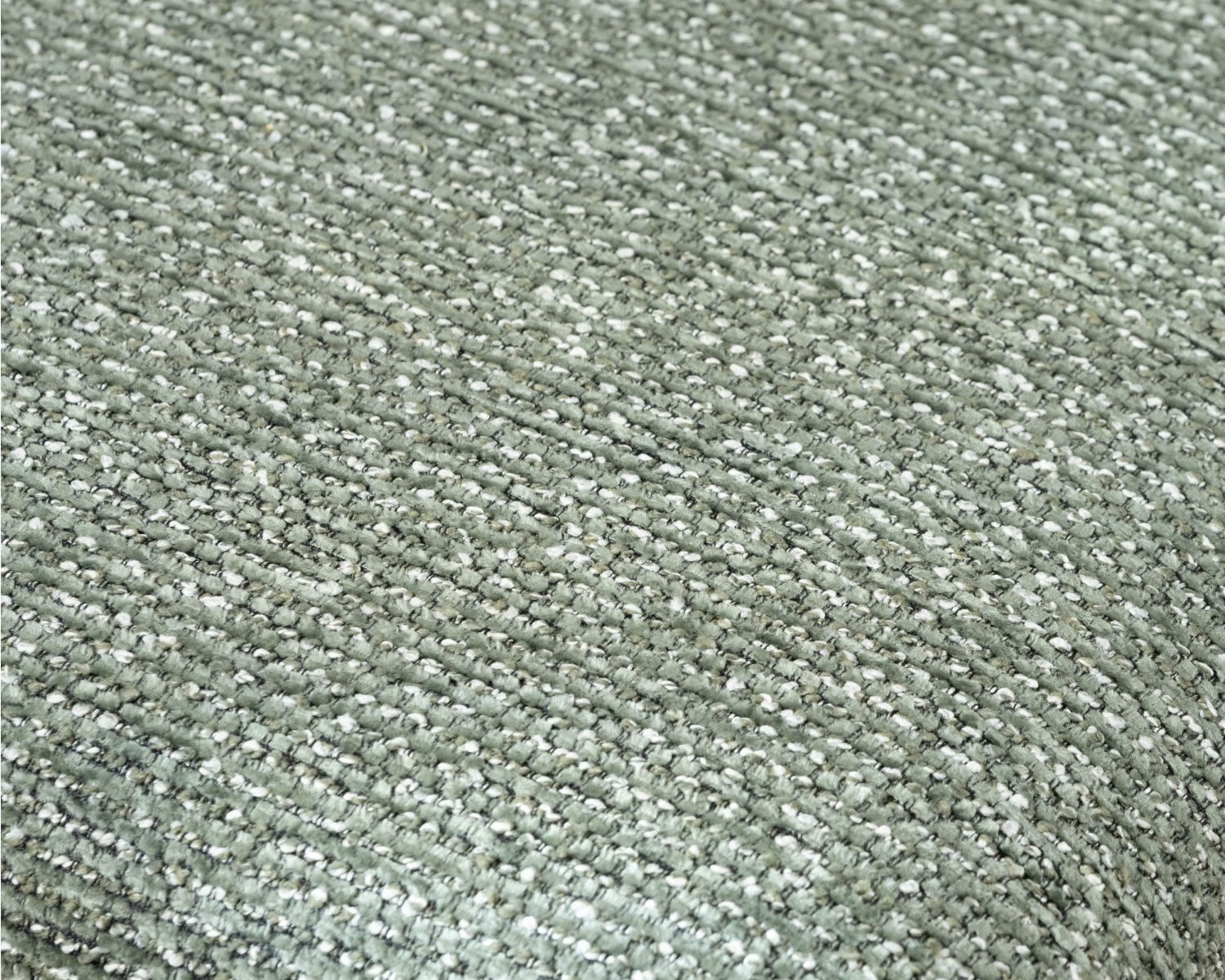 Lot de 4 chaises de repas contemporaines “Otto” revêtement textile intégral en tissu vert sauge chiné