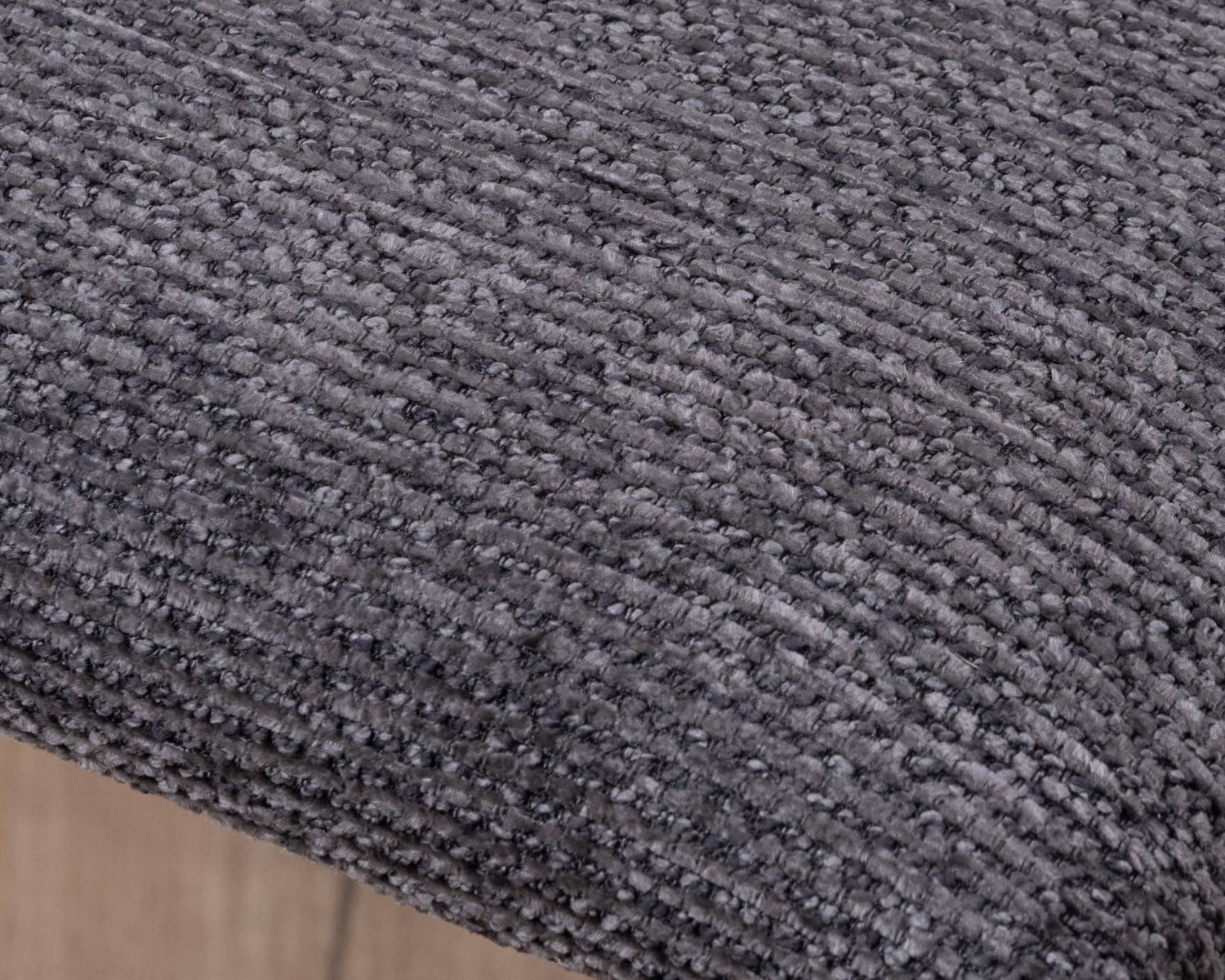 Lot de 4 chaises de repas empilables en tissu gris graphite texturé “Otto” 