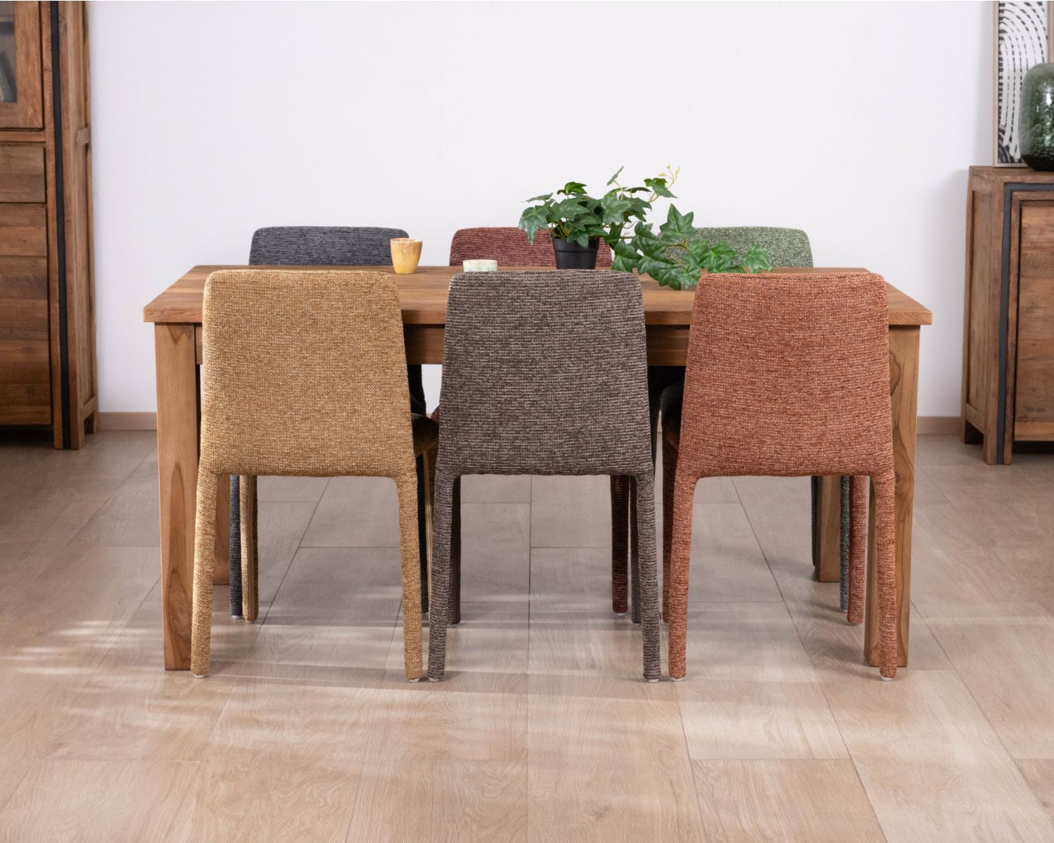 Table à manger extensible 160 à 210 cm en teck recyclé massif "Kayoa" style authentique