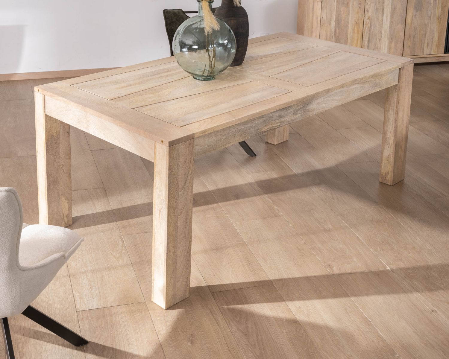 Table de repas extensible 160 à 250 cm en manguier "Jappy"