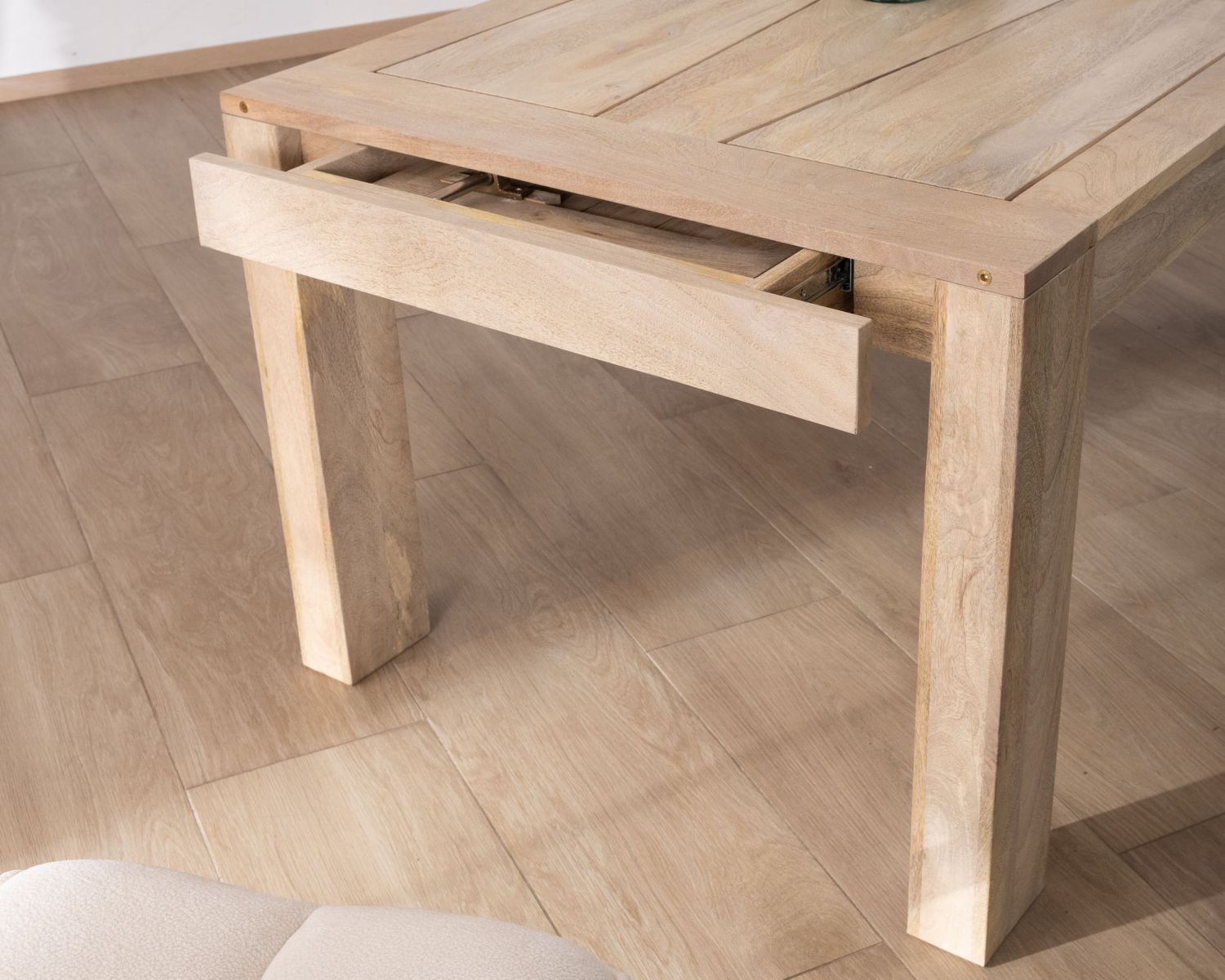 Table de repas extensible 200 à 290 cm en manguier "Jappy"