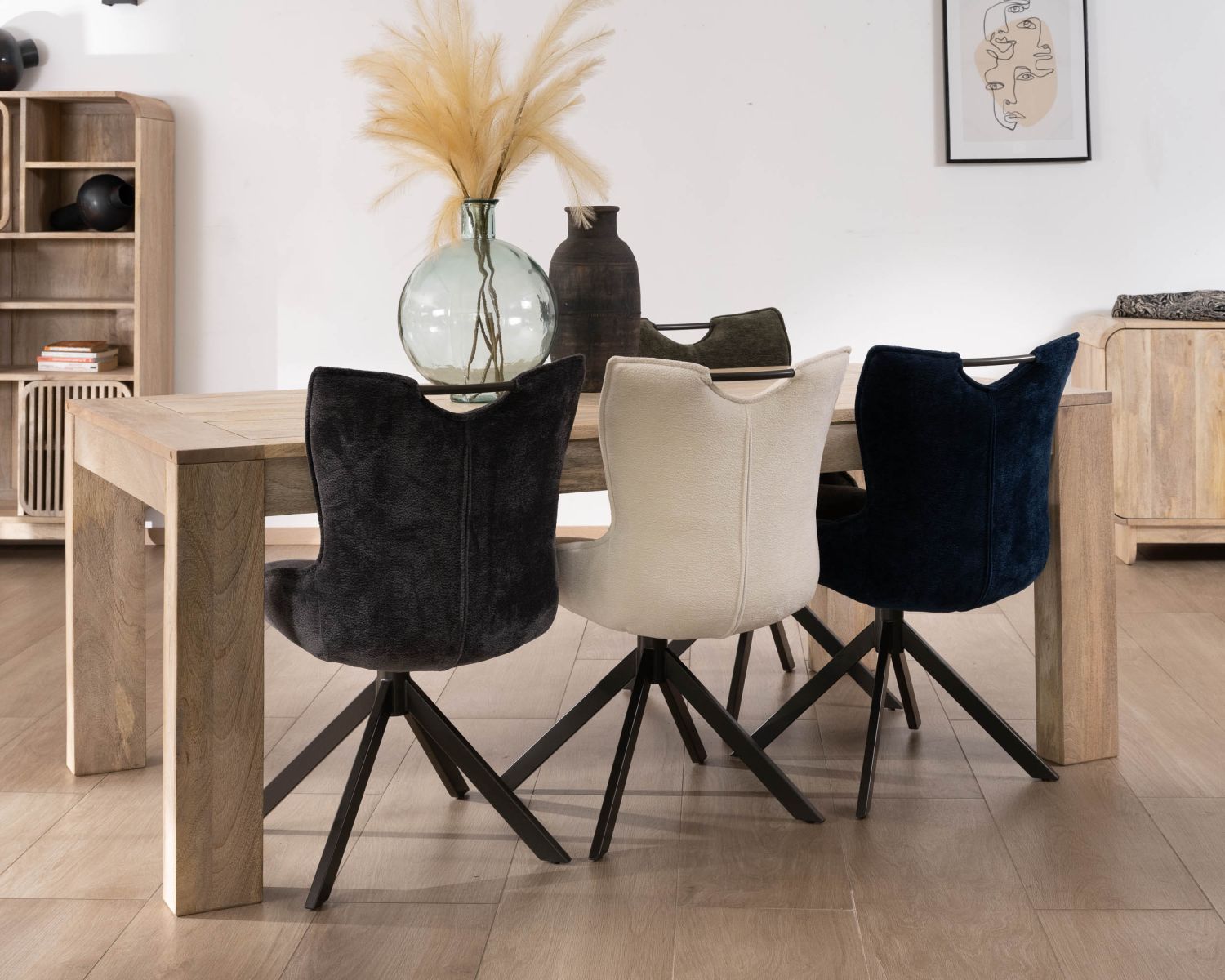 Table de repas extensible 200 à 290 cm en manguier "Jappy"